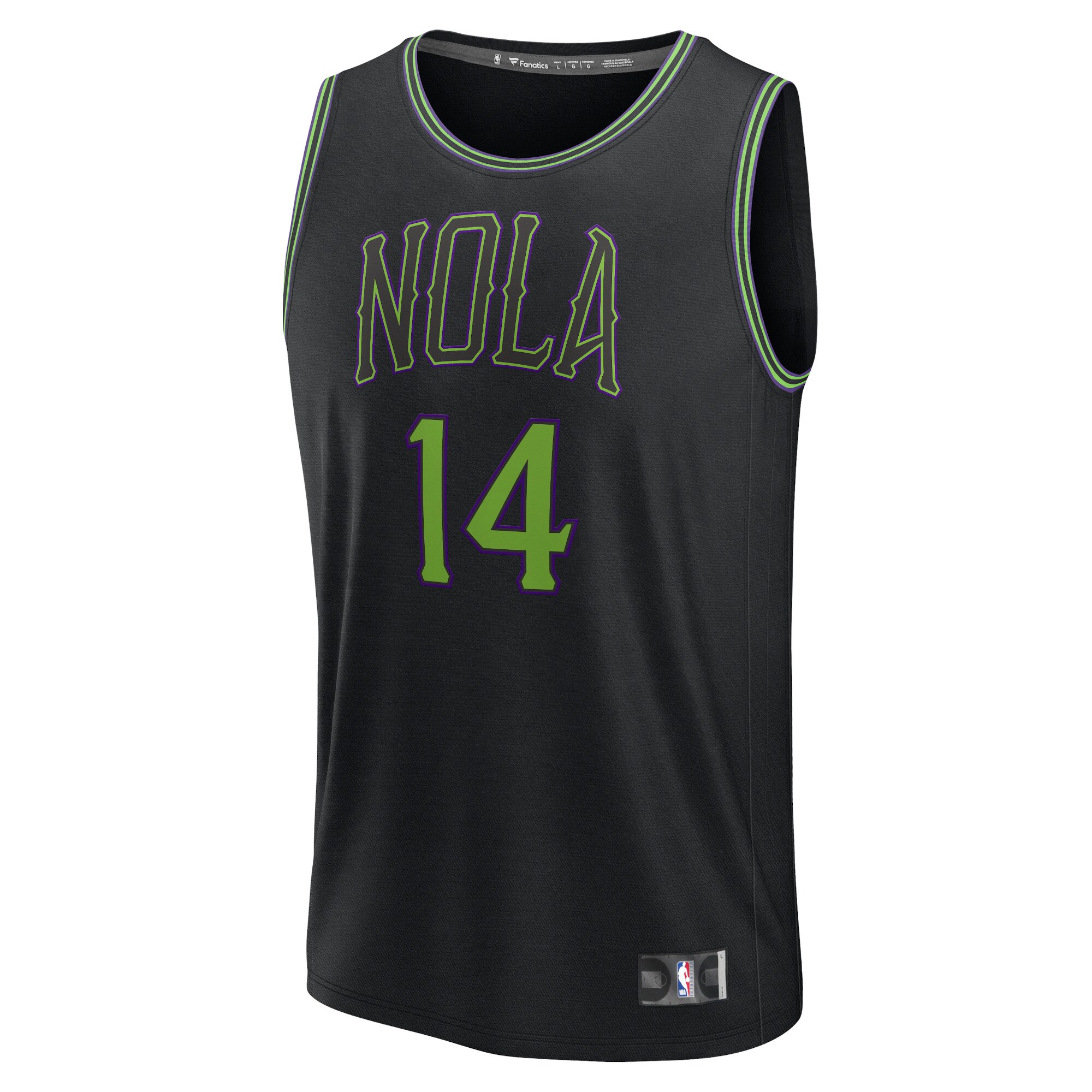 Unisex New Orleans Pelicans Brandon Ingram  Black 2023/24 Fast Break Jersey - City Edition