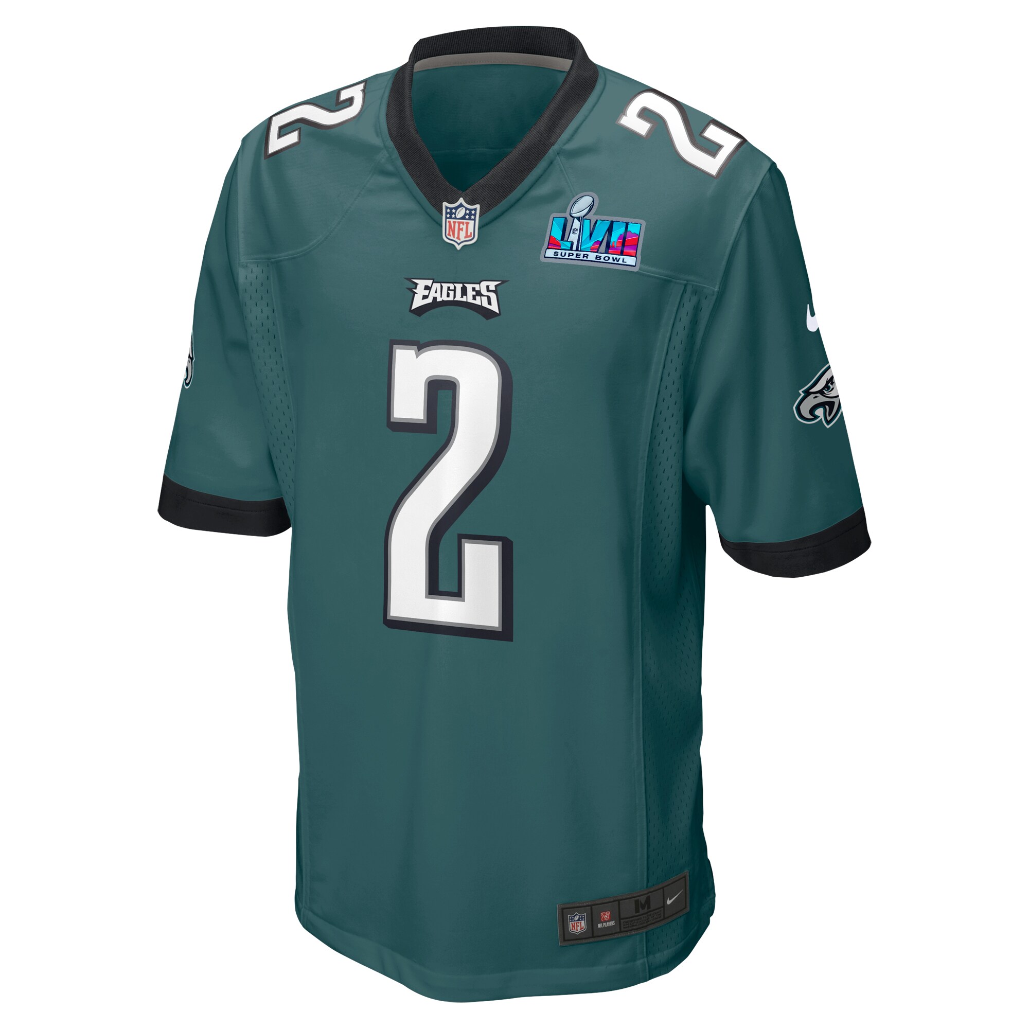 Darius Slay Jr. Philadelphia Eagles  Super Bowl LVII Patch Game Jersey - Midnight Green