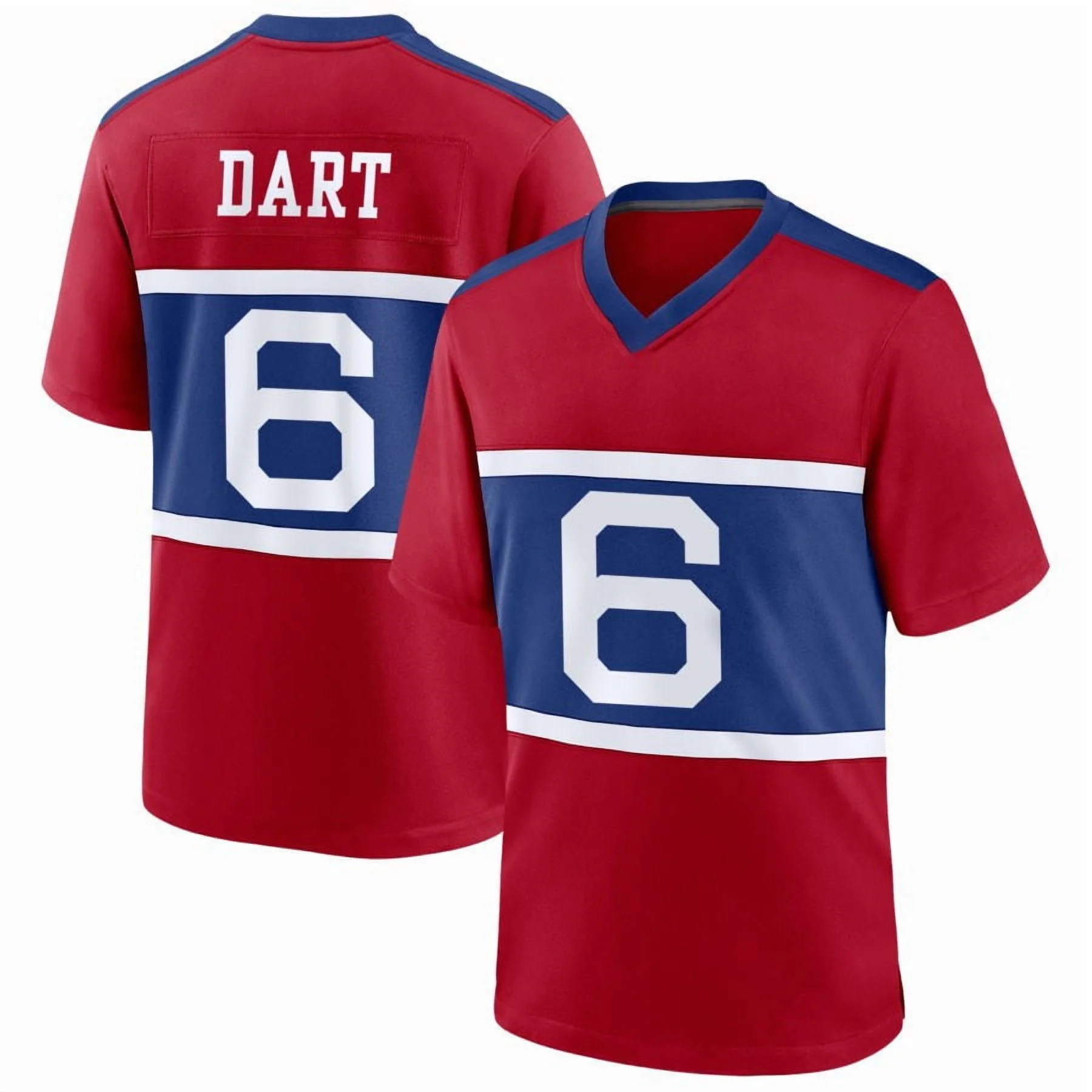 Men's New York Giants #6 Jaxson Dart Red Alternate Century Red Game Jersey
