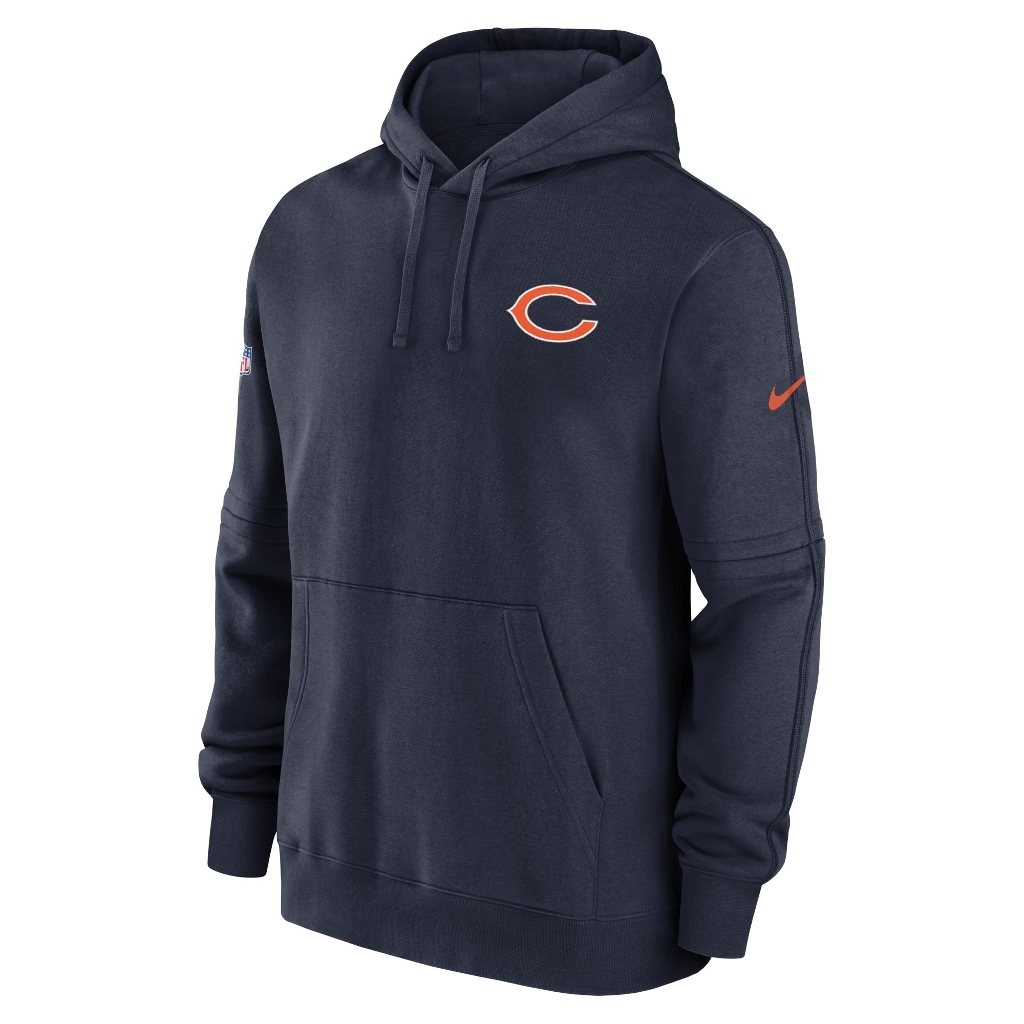 Chicago Bears  Sideline Club Fleece Pullover Hoodie - Navy