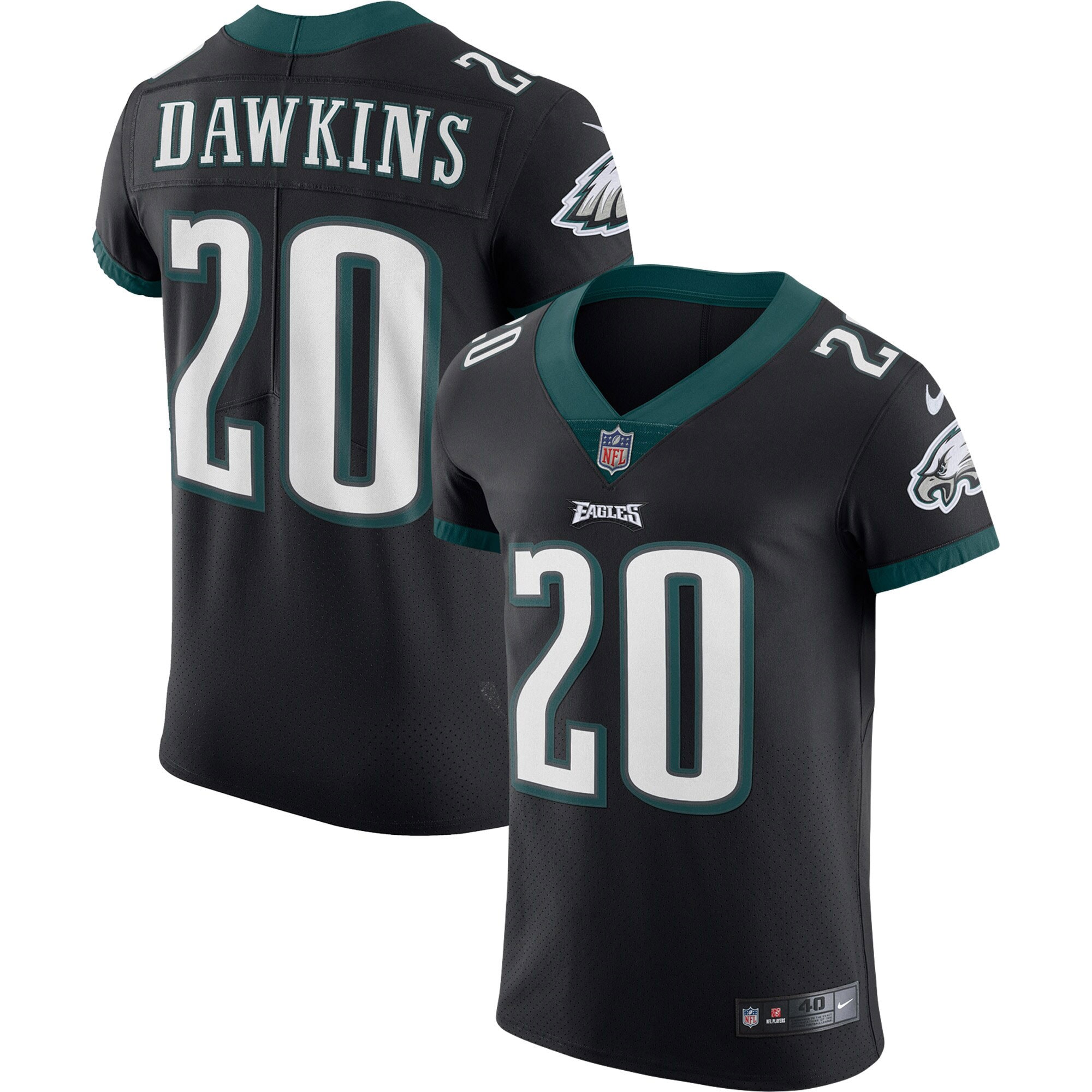 Brian Dawkins Philadelphia Eagles  Vapor Elite Retired Player Jersey - Black