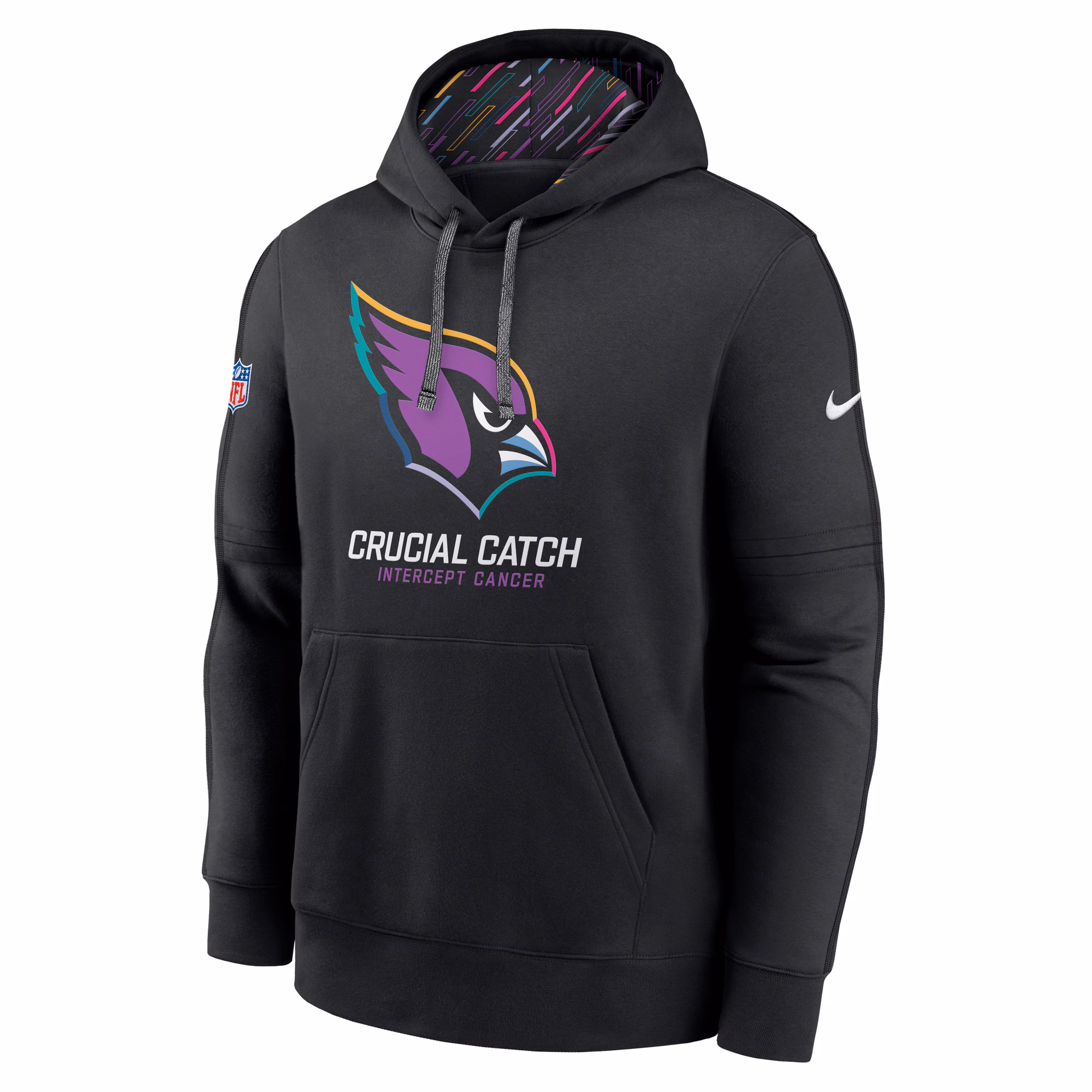 Arizona Cardinals 2024 NFL Crucial Catch Club Pullover Hoodie - Black