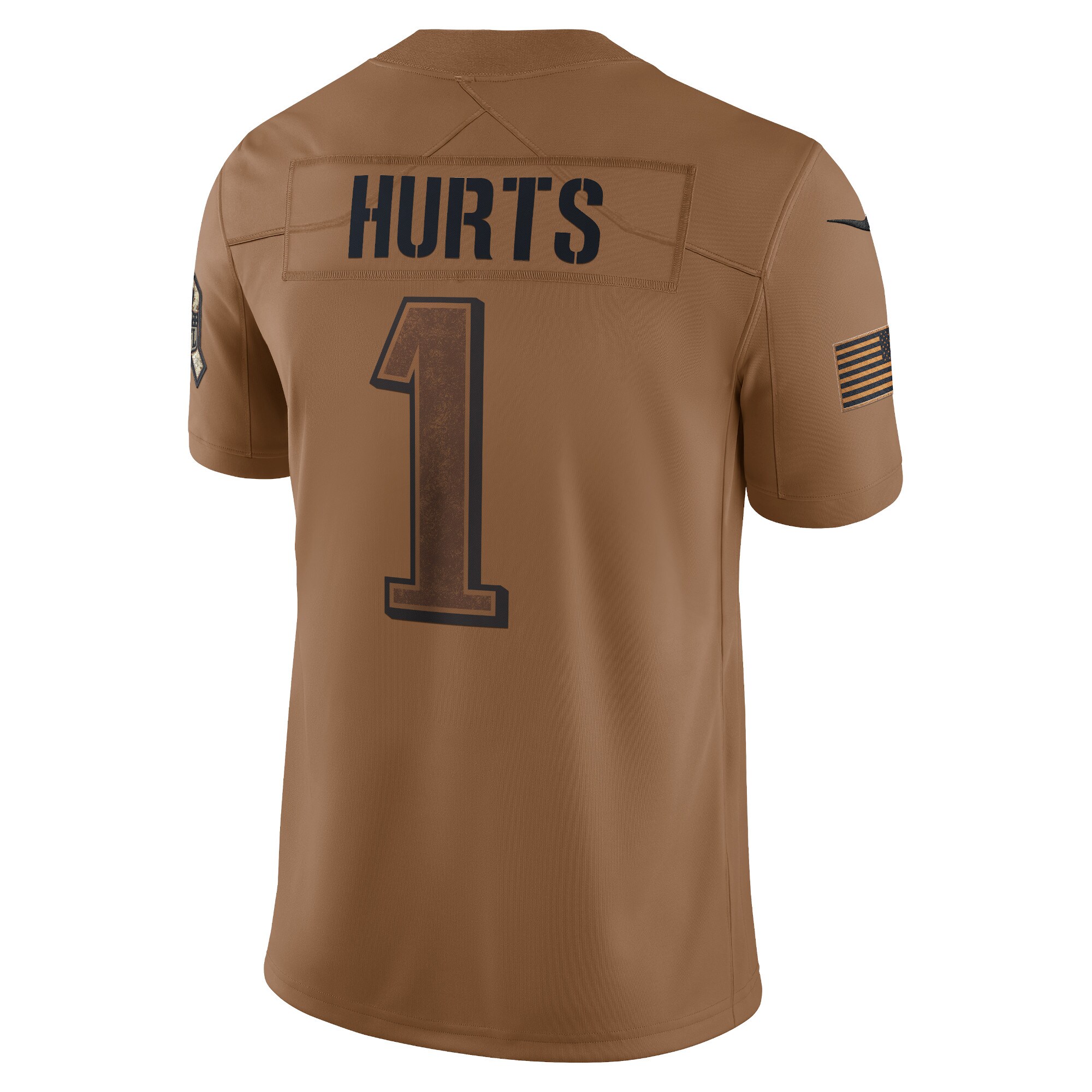 Jalen Hurts Philadelphia Eagles  2023 Salute To Service Limited Jersey - Brown