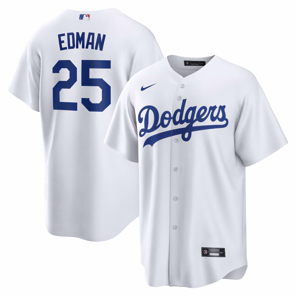 Tommy Edman #25 Los Angeles Dodgers Home Replica Jersey - White