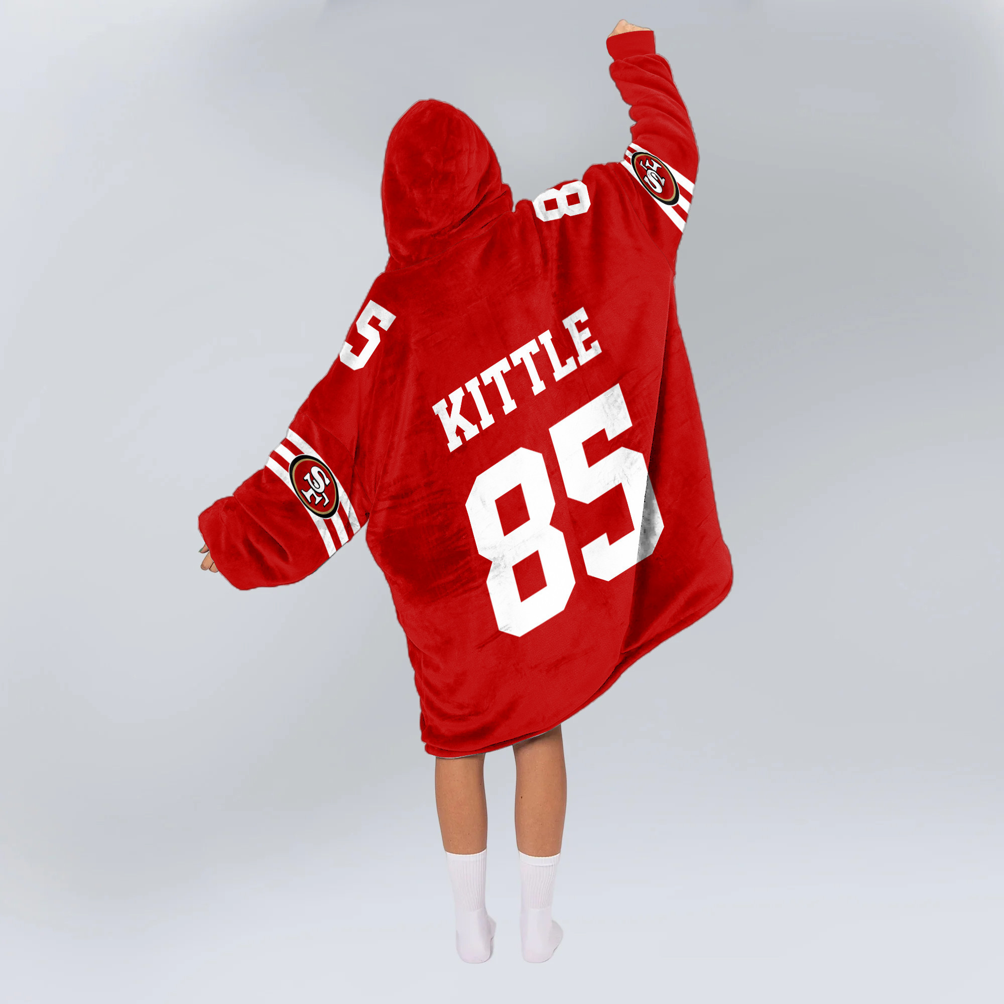 Adult 85 San Francisco 49ers Football Unisex Blanket Hoodie