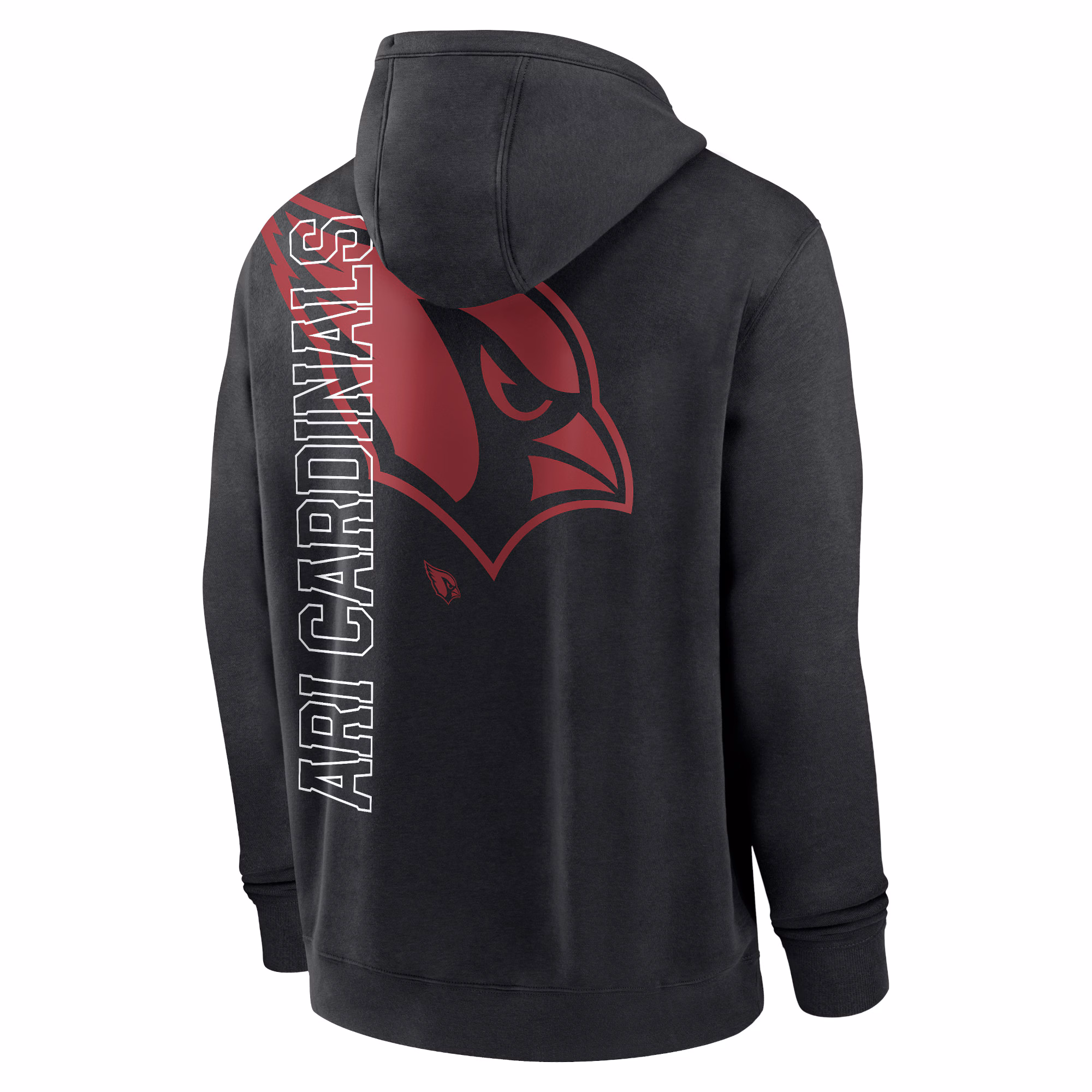 Arizona Cardinals  Layered Logo Statement Pullover Hoodie - Black