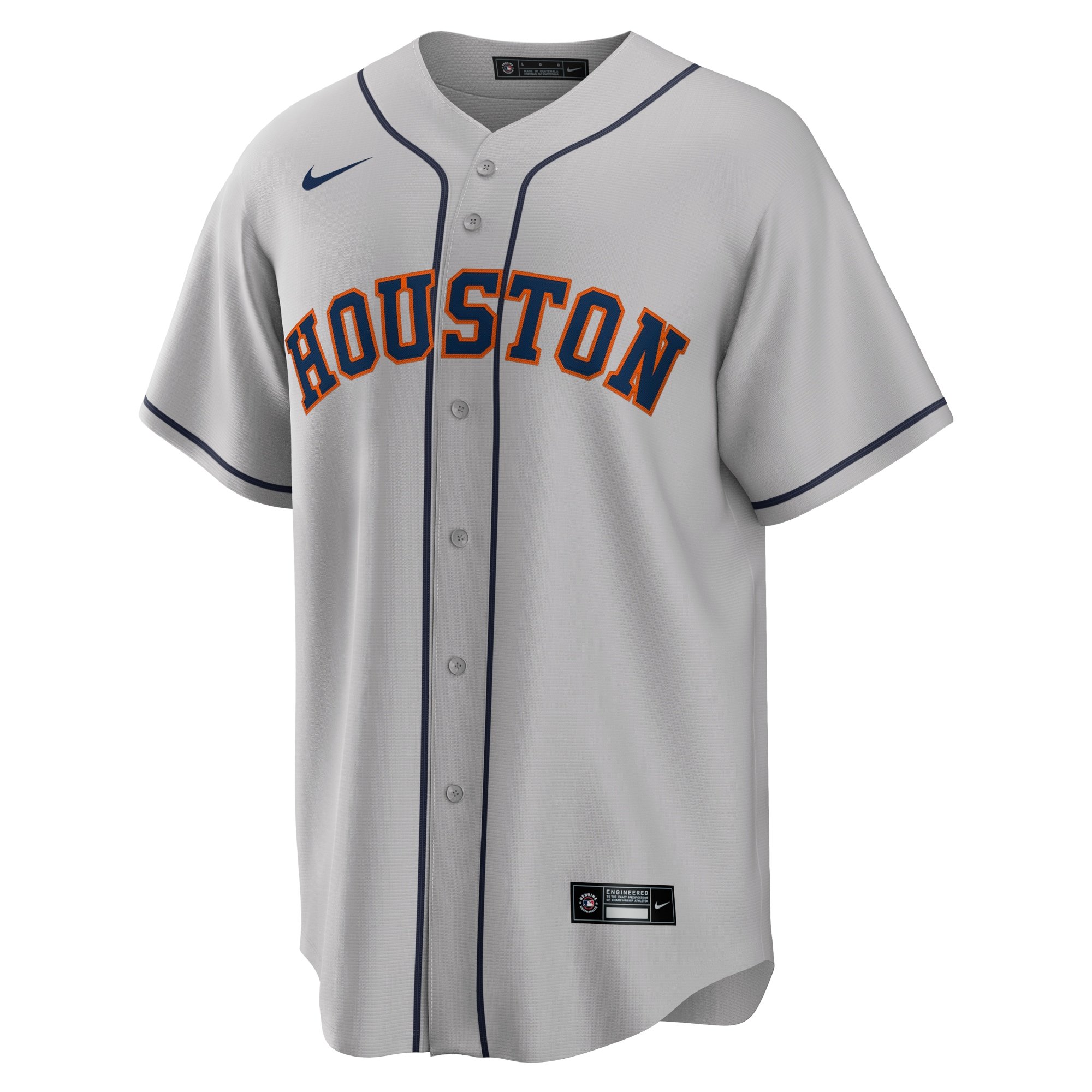 Men's Houston Astros Alex Bregman  Gray Road Replica Player Name Jersey