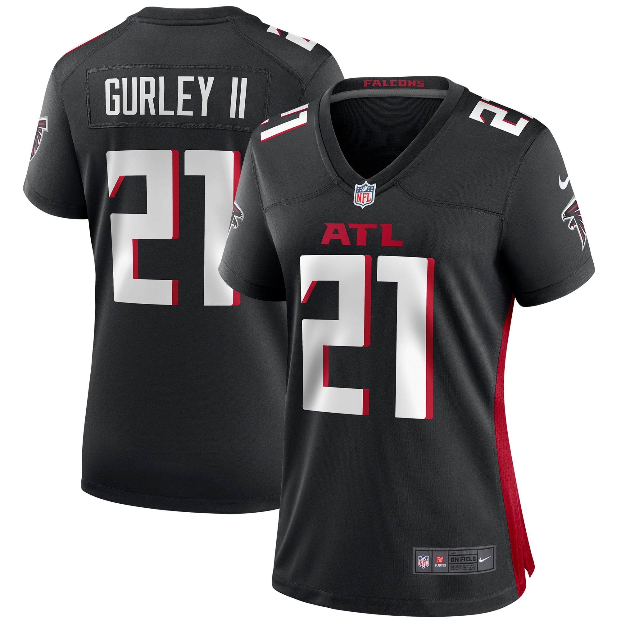 Todd Gurley II Atlanta Falcons Women's Player Game Jersey - Black