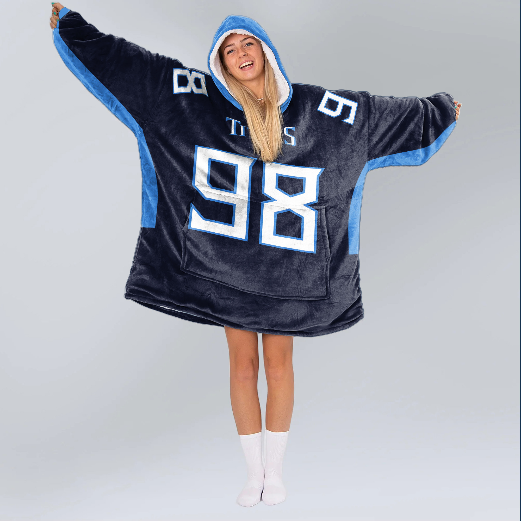 Adult JS 98 Tennessee Football Unisex Blanket Hoodie