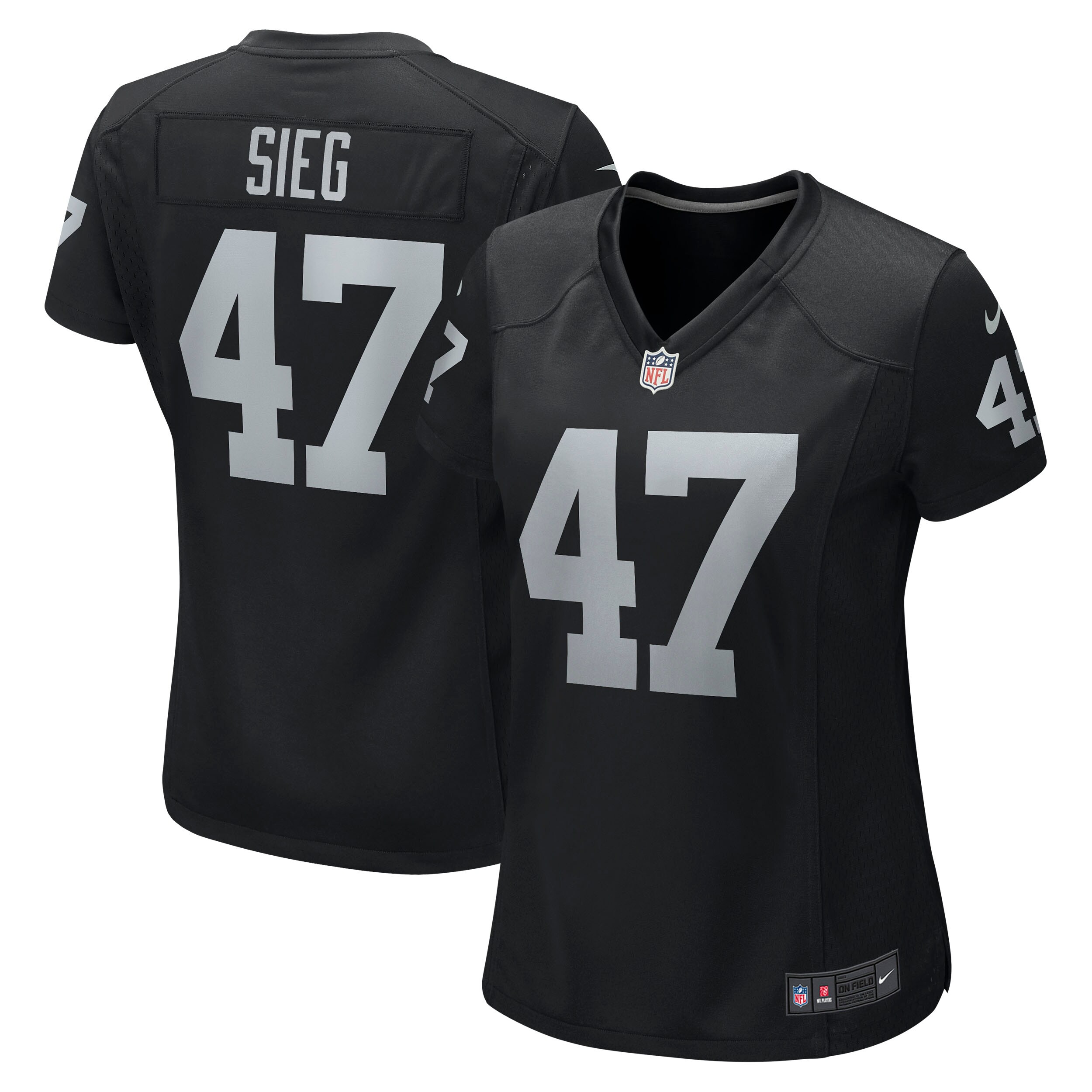 Trent Sieg Las Vegas Raiders  Women's Game Jersey - Black