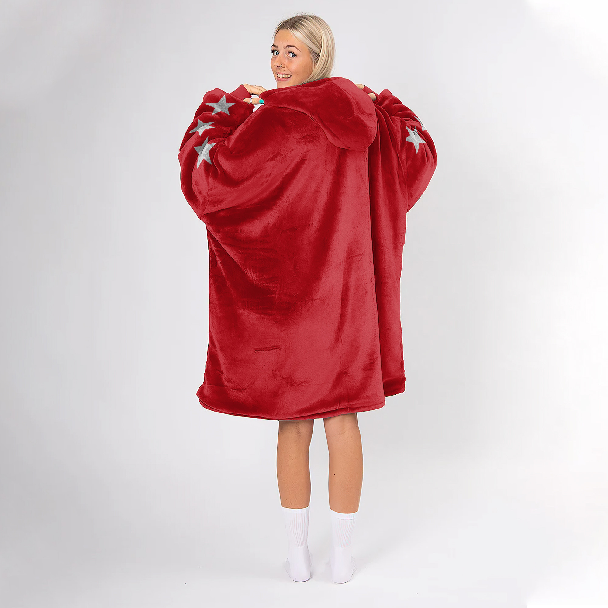 Adult Starry San Francisco 49ers Football Unisex Blanket Hoodie