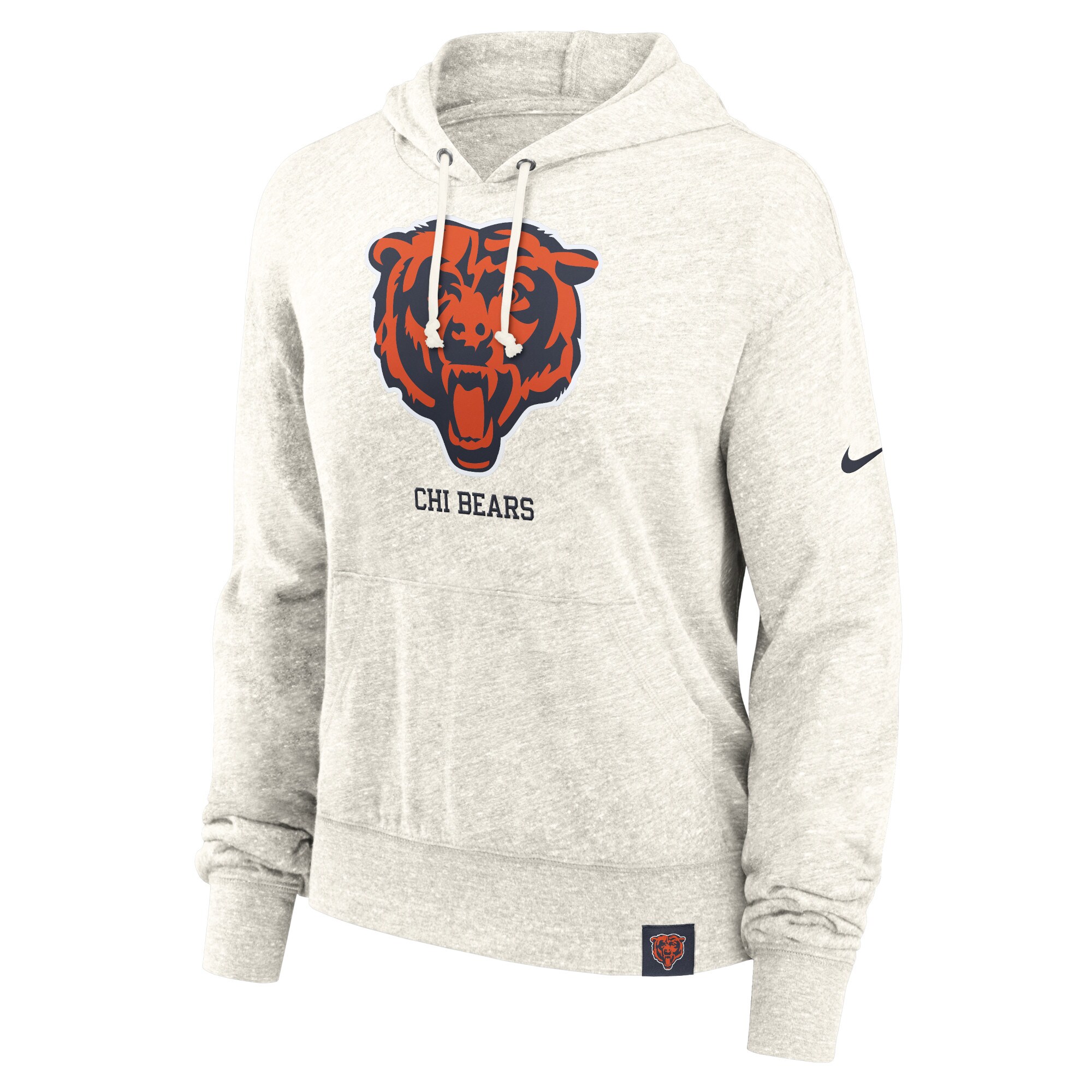 Chicago Bears Women's Gym Vintage Logo Pullover Hoodie - Cream