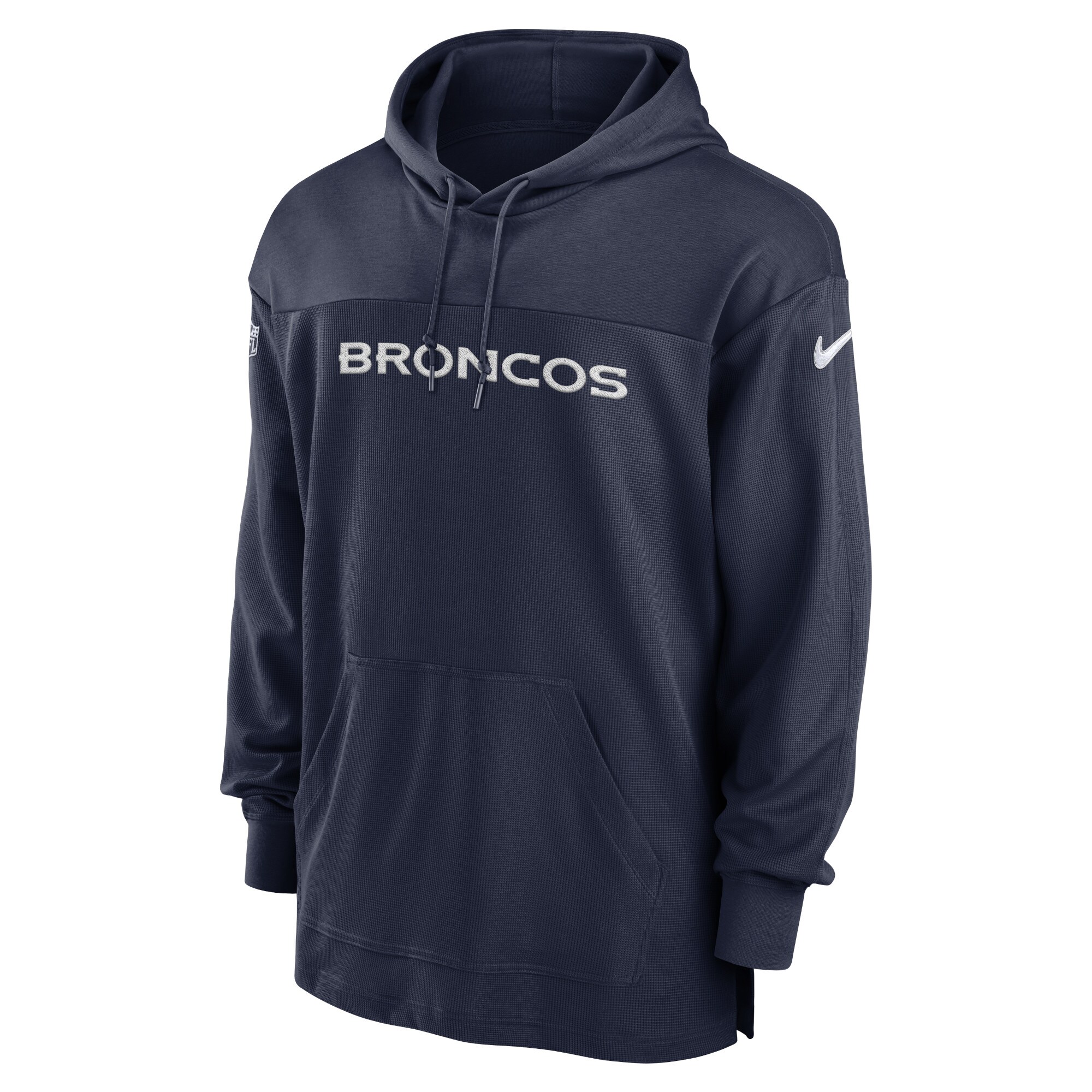 Denver Broncos  2023 Sideline Lightweight Performance Hooded Top - Navy