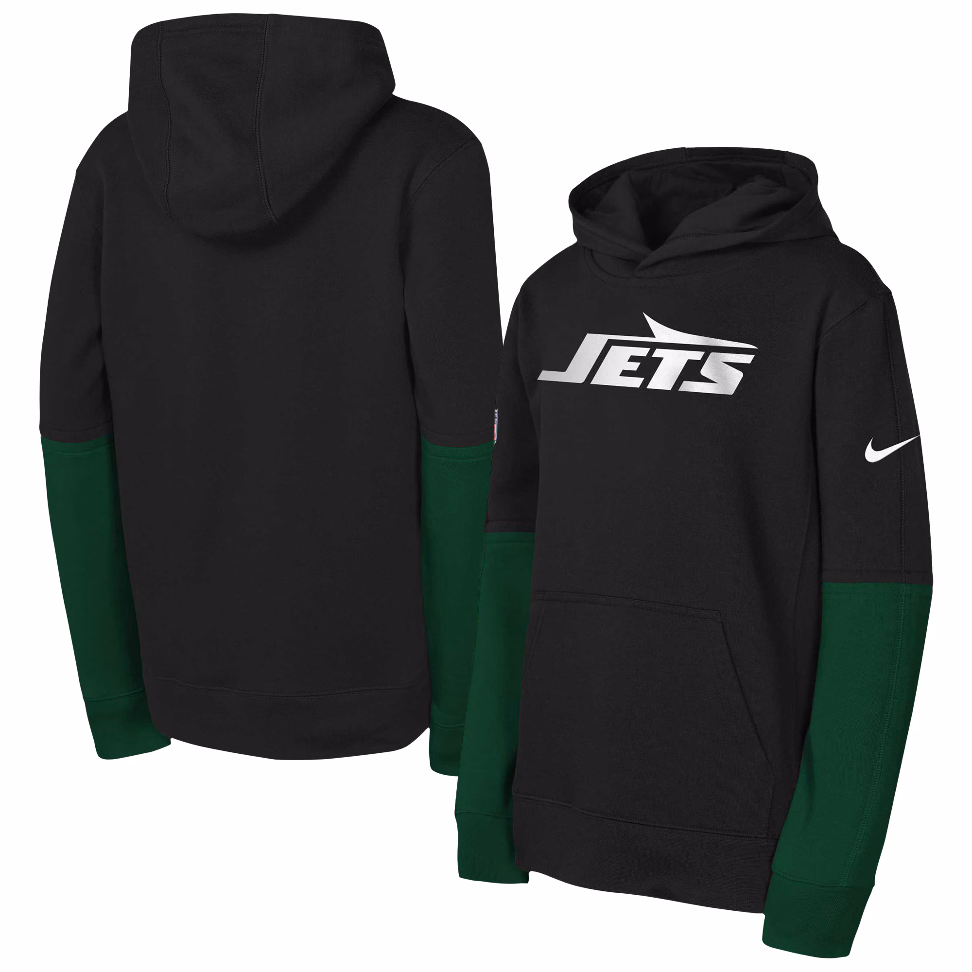New York Jets Youth  Team Issue Club Pullover Hoodie - Black
