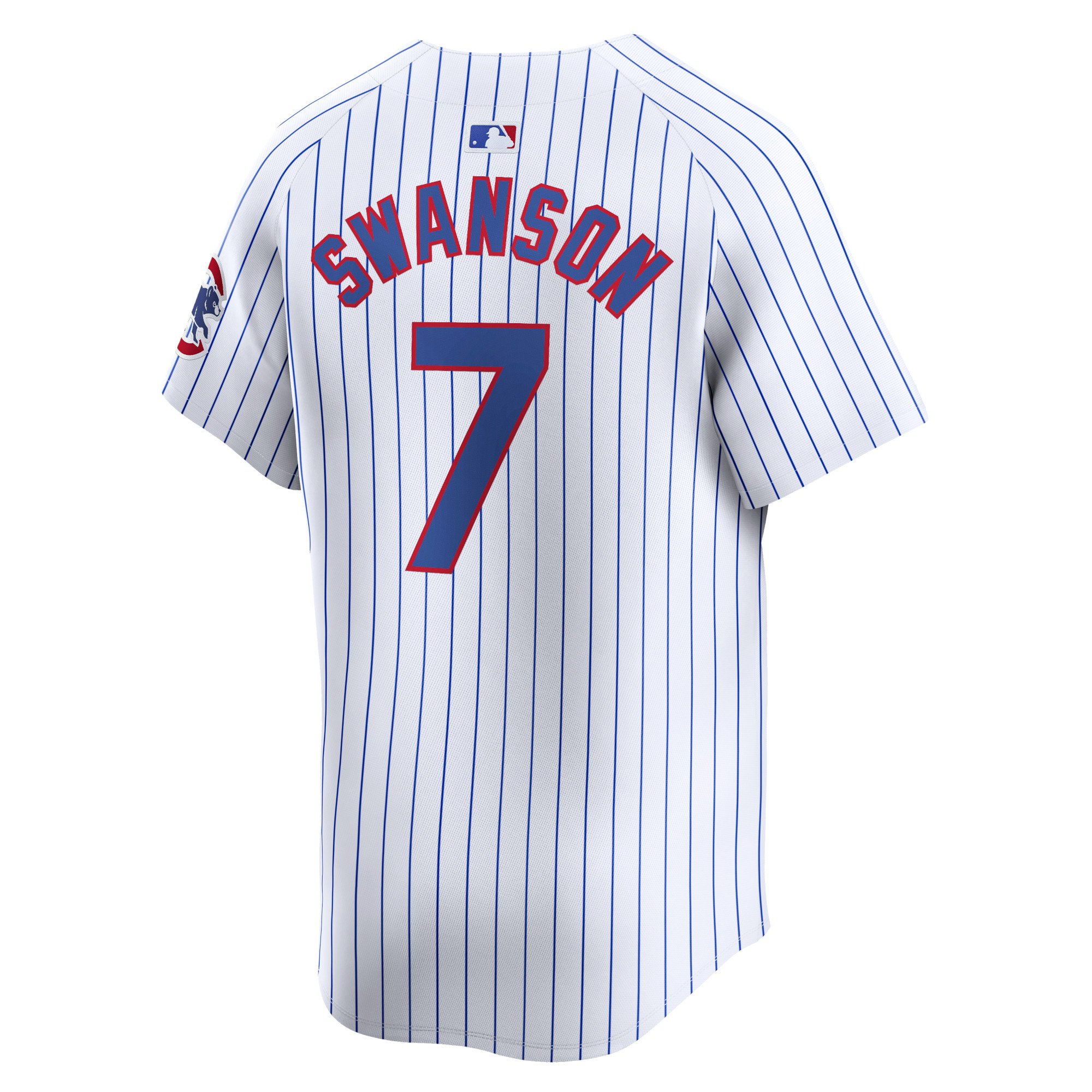 Men's Chicago Cubs Dansby Swanson  White Home Limited Player Jersey