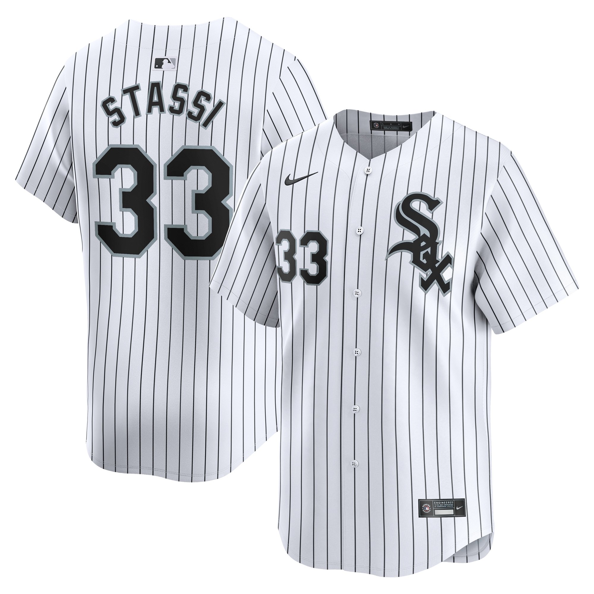 Men's Chicago White Sox Max Stassi  White Home Limited Player Jersey