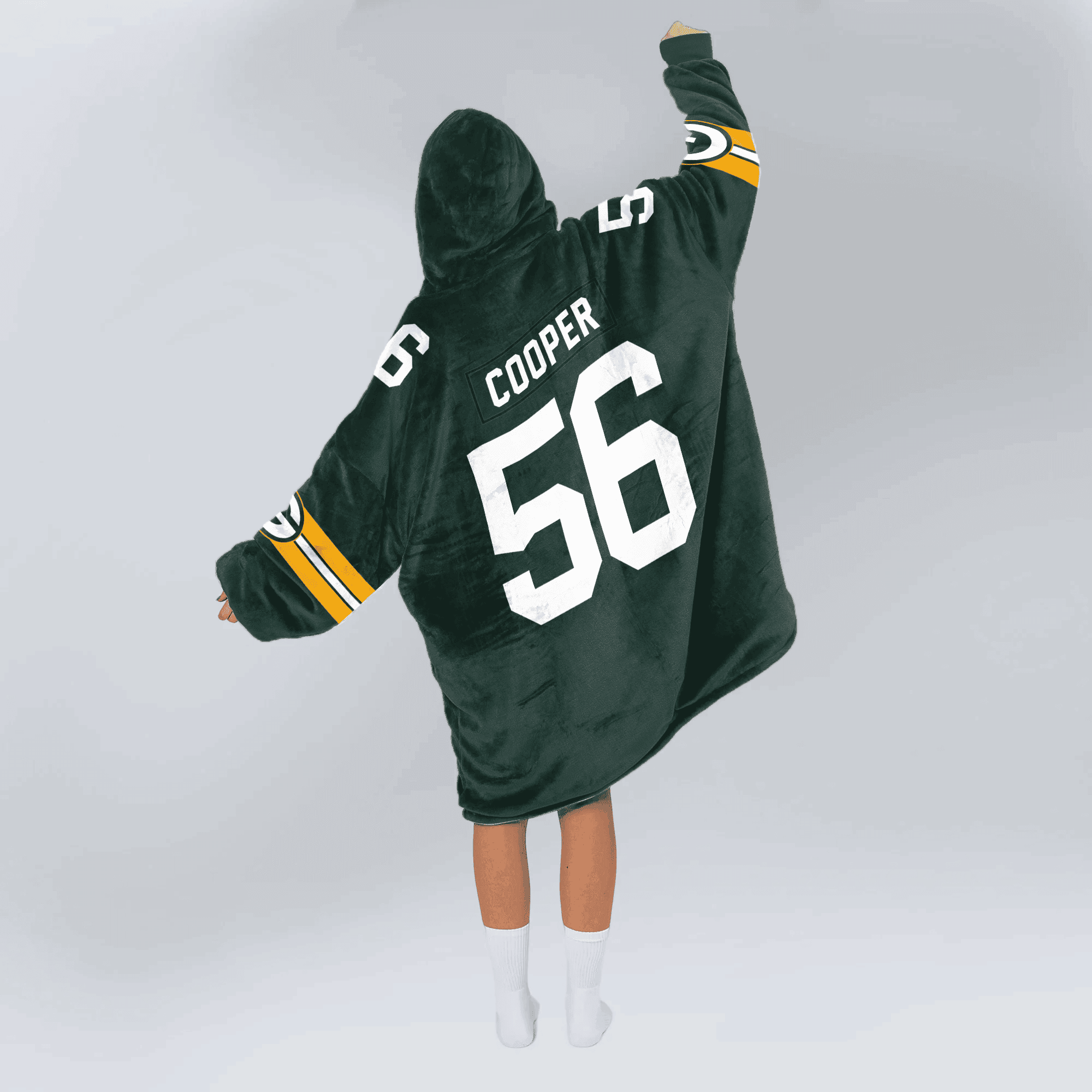 Adult 56 Green Bay Football Unisex Blanket Hoodie