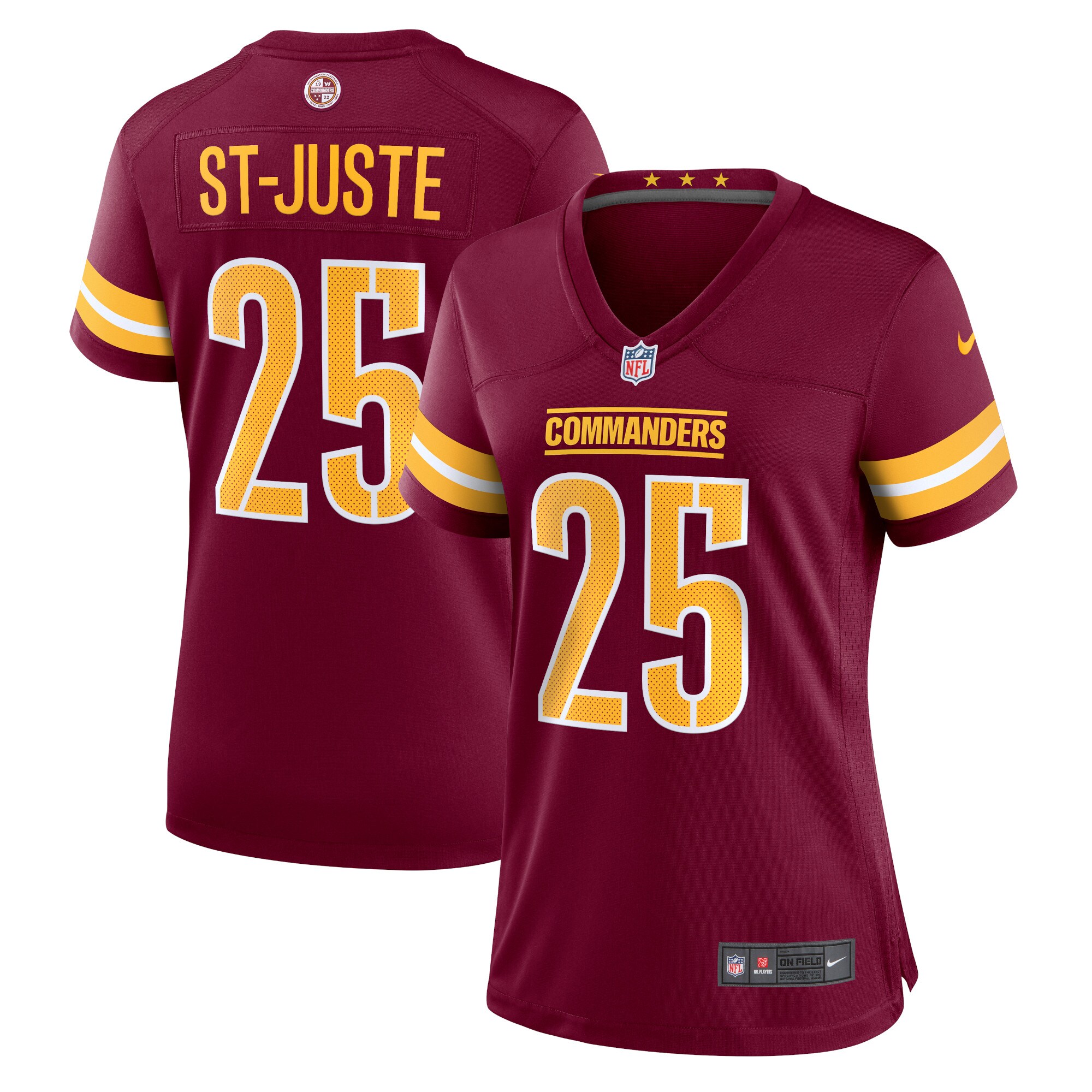 Benjamin St-Juste Washington Commanders  Women's Player Game Jersey - Burgundy
