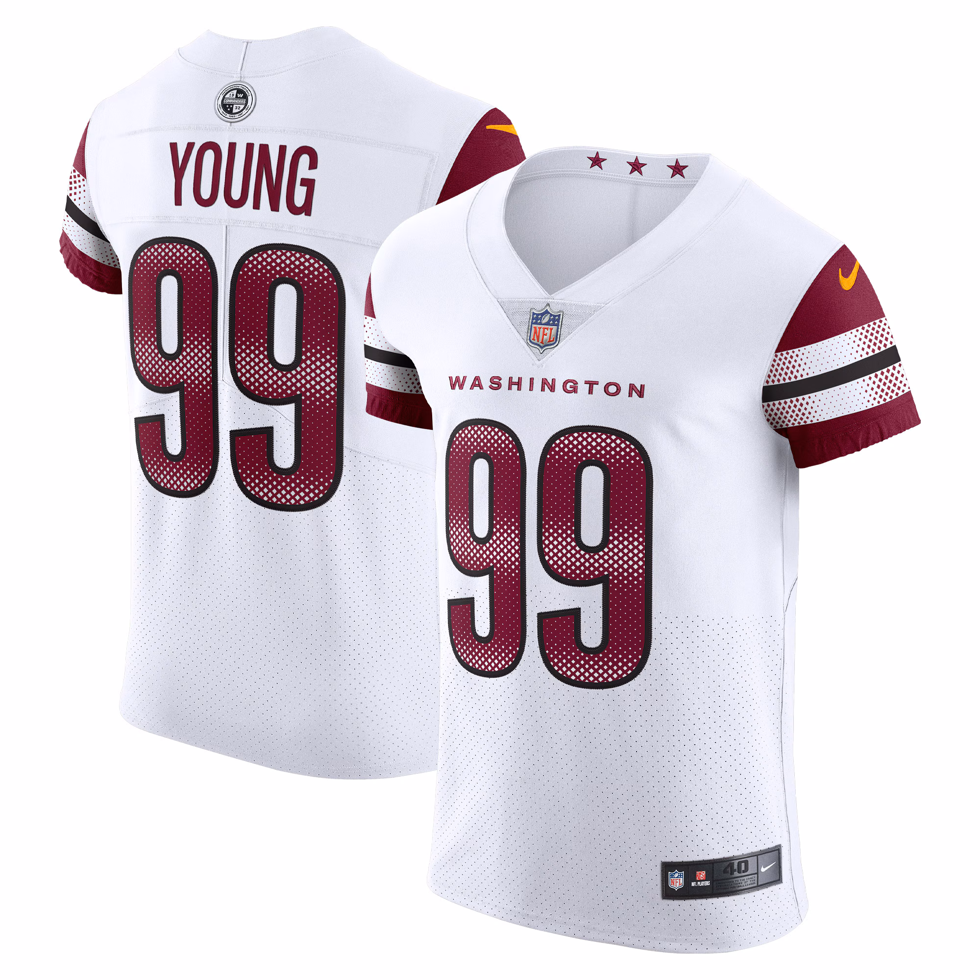 Chase Young Washington Commanders Alternate Vapor Elite Jersey - Black