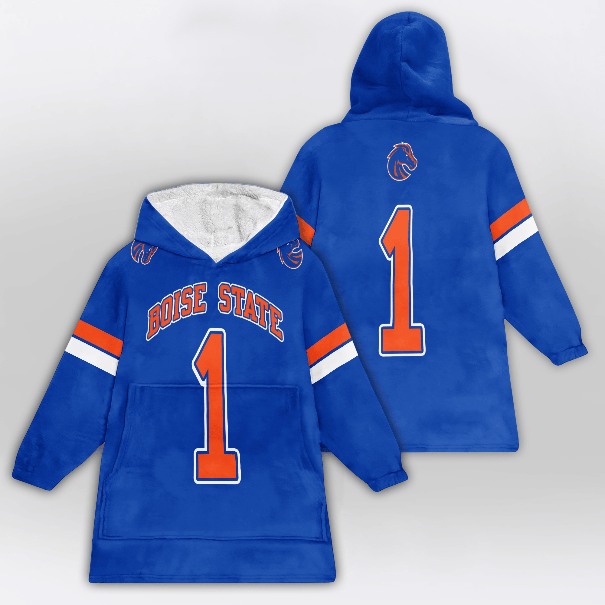 Kid #1 Boise State Football Unisex Blanket Hoodie