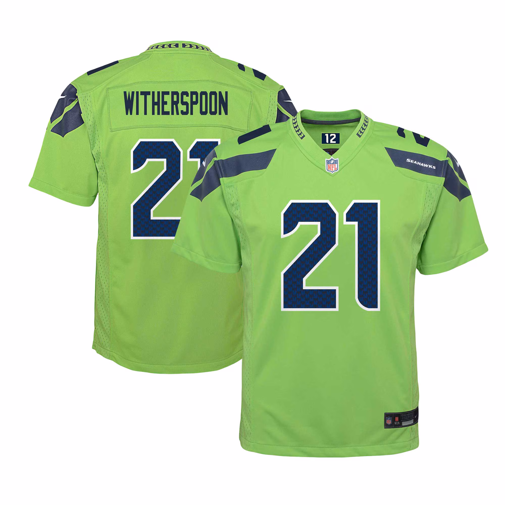 Devon Witherspoon Seattle Seahawks Youth Alternate Player Game Jersey - Neon Green