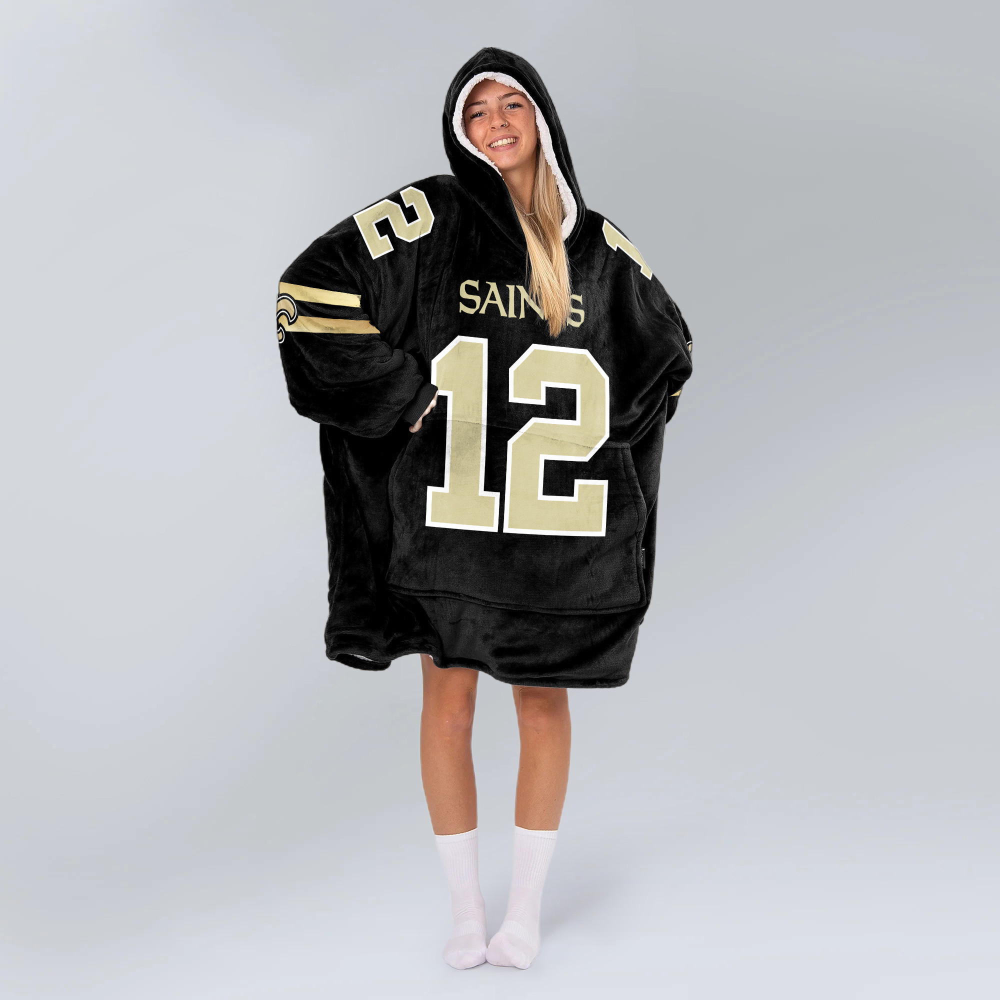 Adult C.O 12 New Orleans Football Unisex Blanket Hoodie