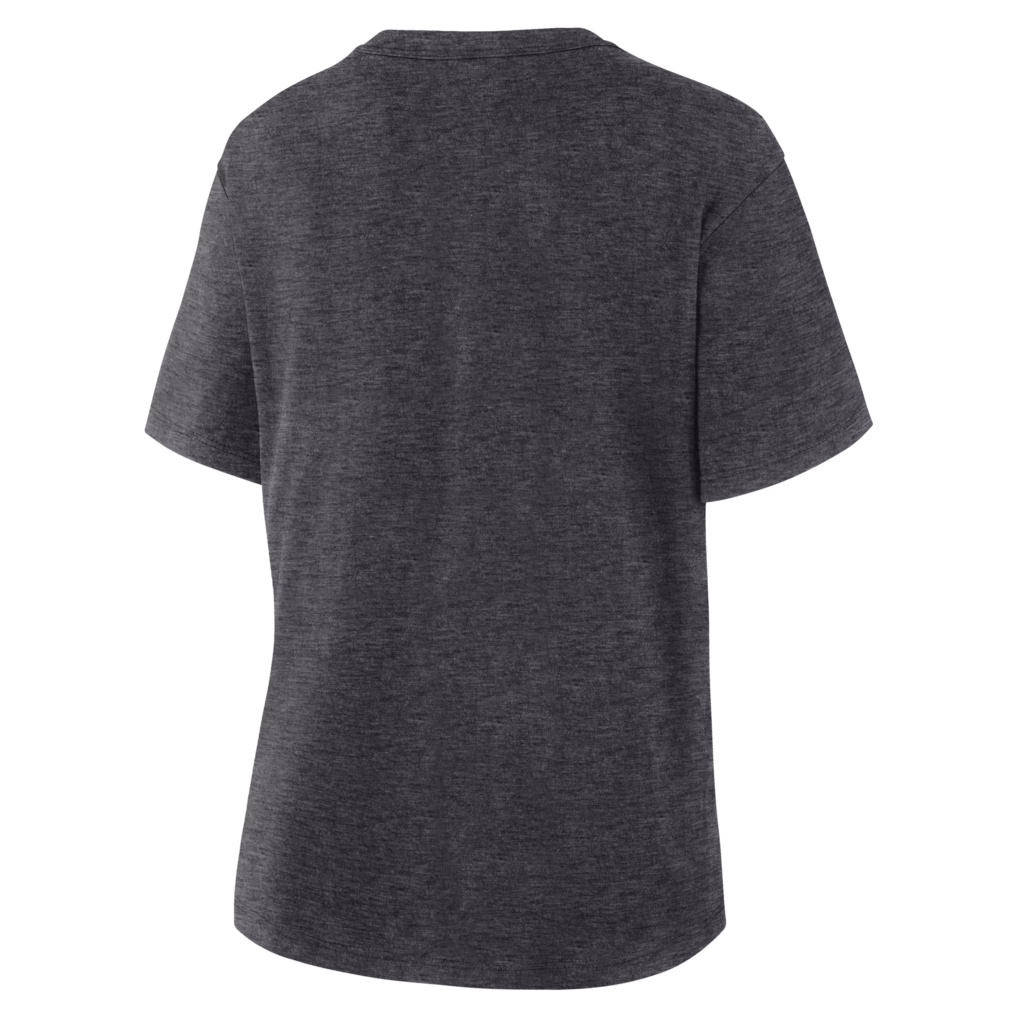 Los Angeles Dodgers Fanatics Women's 2025 National League Champions Locker Room T-Shirt - Heather Charcoal