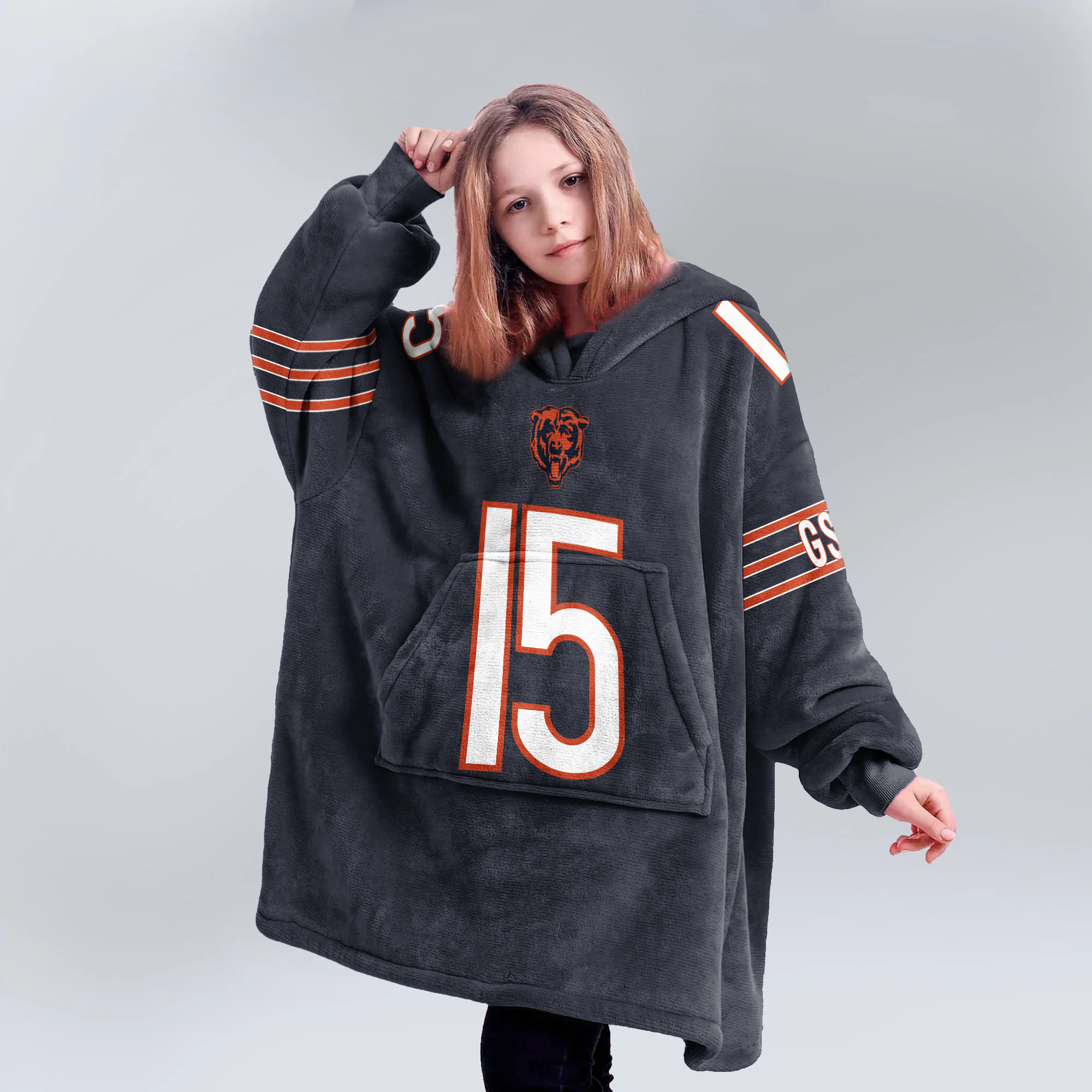 R.O 15 Chicago Football Unisex Blanket Hoodie