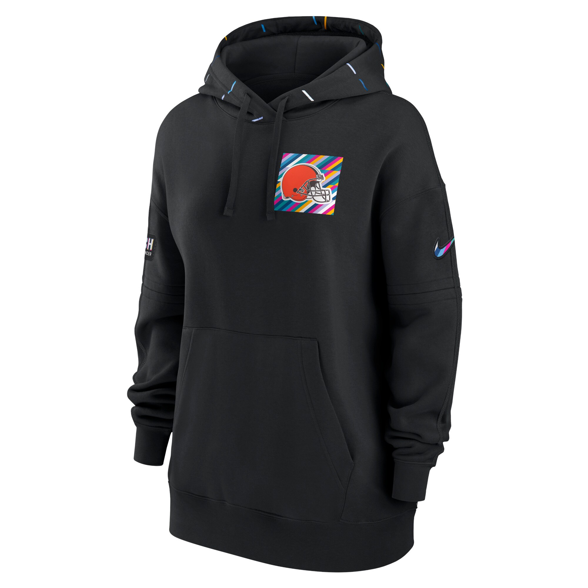 Cleveland Browns  Women's 2023  Crucial Catch Club Pullover Hoodie - Black