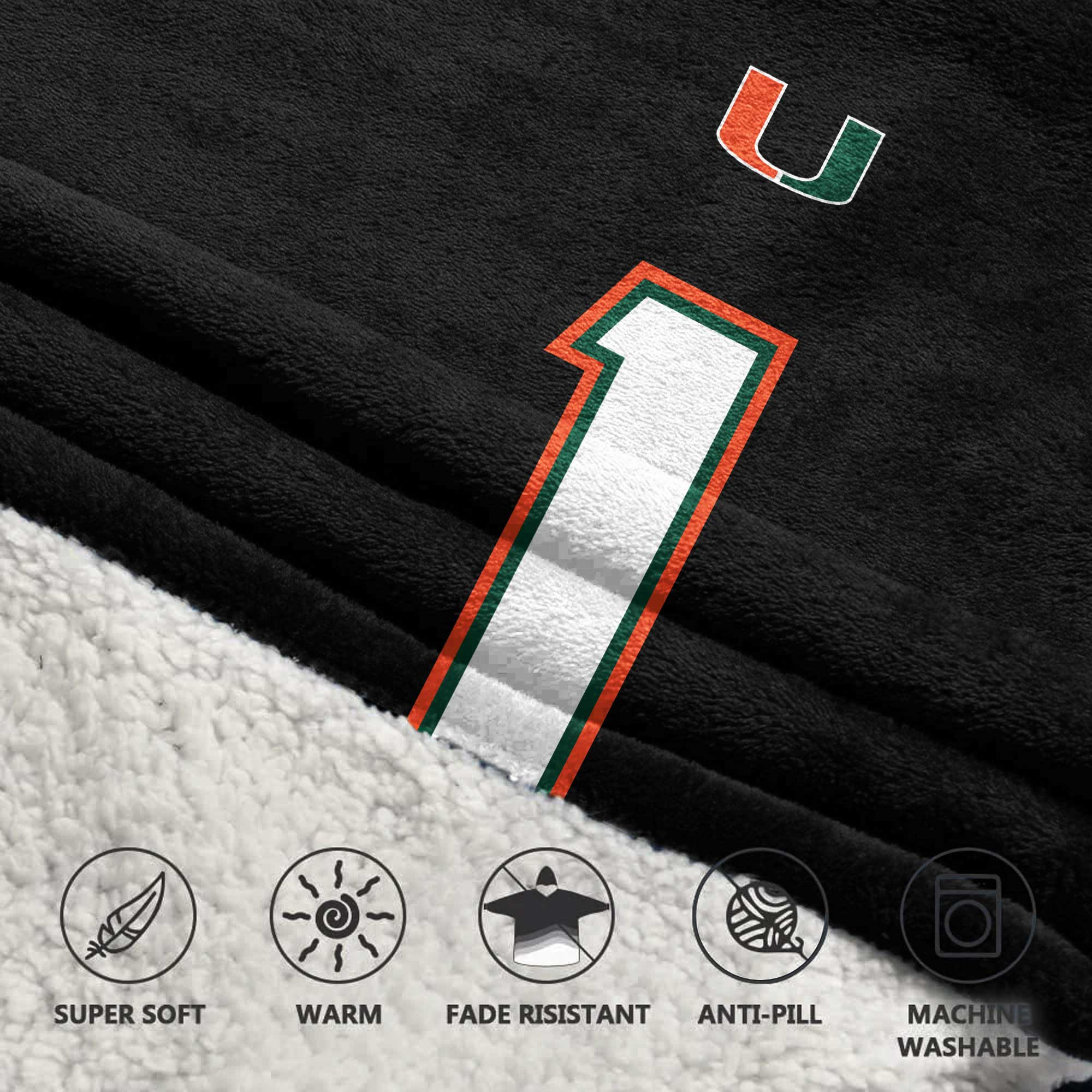 Kid #1 Miami Football Unisex Blanket Hoodie