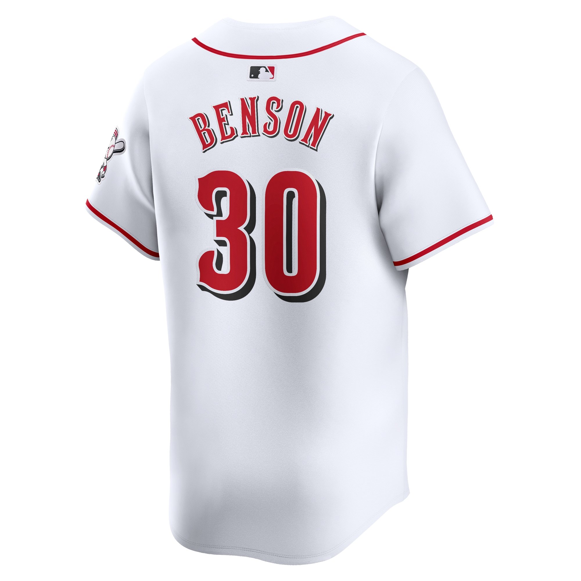Men's Cincinnati Reds Will Benson  White Home Limited Player Jersey