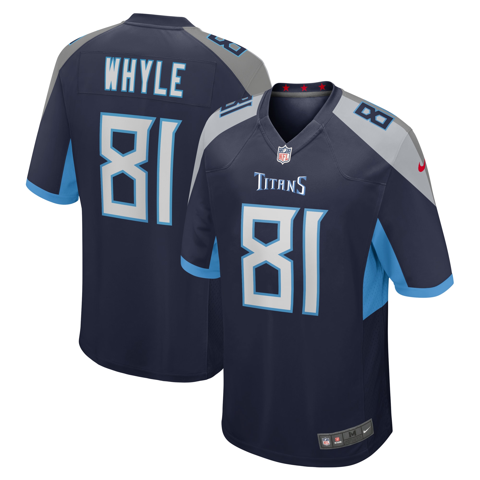 Josh Whyle Tennessee Titans Team Game Jersey -  Navy