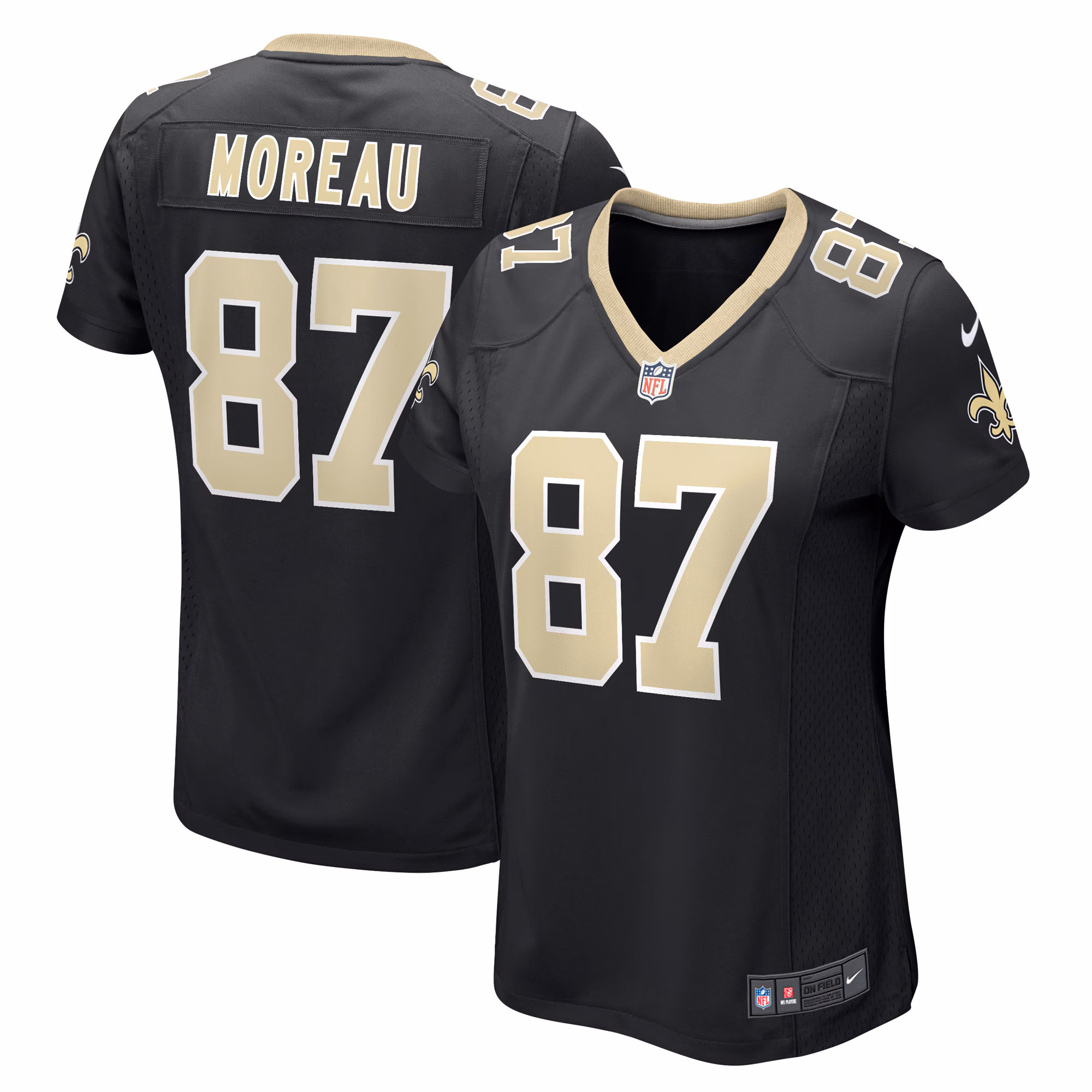 Foster Moreau New Orleans Saints Women's Team Game Jersey -  Black