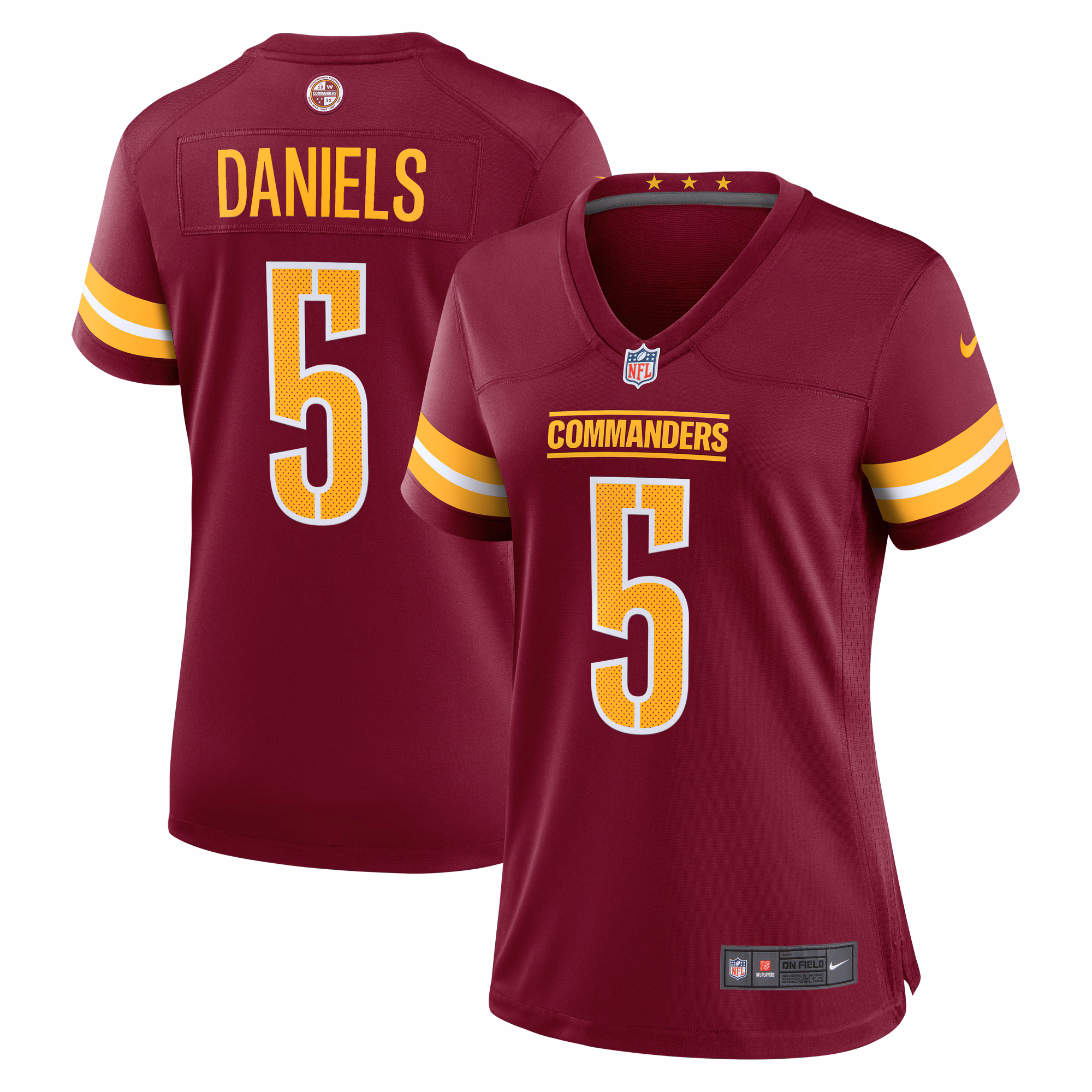 Jayden Daniels Washington Commanders Women's 2024 NFL Draft First Round Pick Player Game Jersey - Burgundy