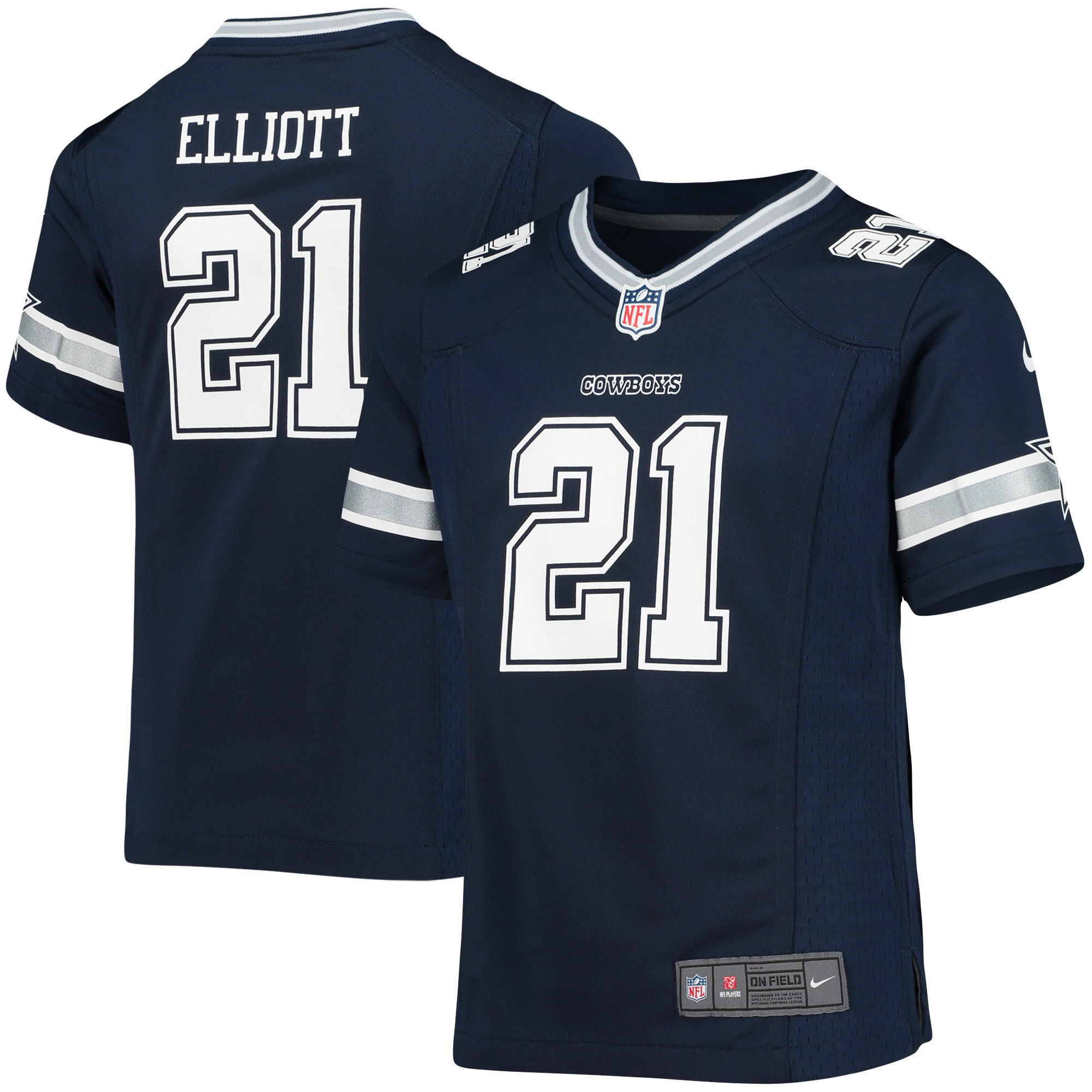 Ezekiel Elliott Dallas Cowboys  Girls Youth Team Game Jersey - Navy