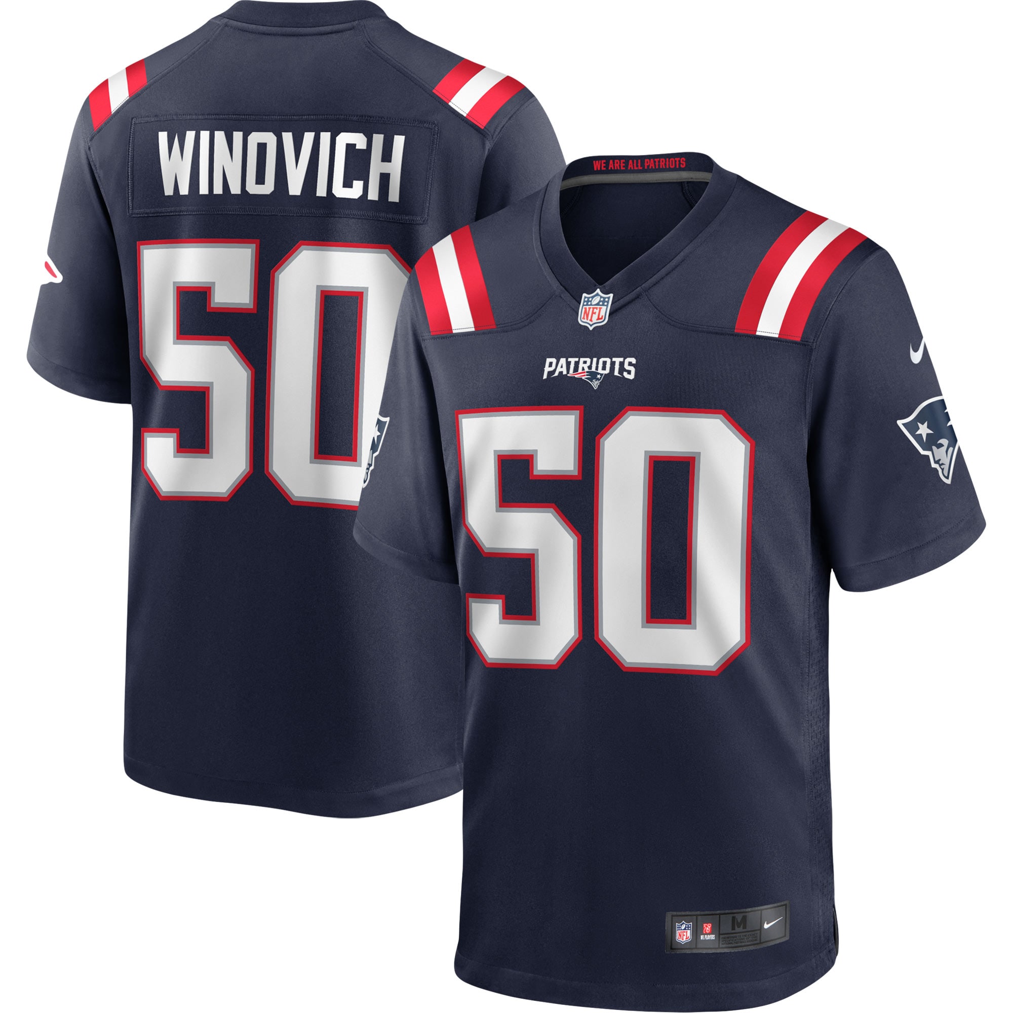 Chase Winovich New England Patriots Game Player Jersey - Navy