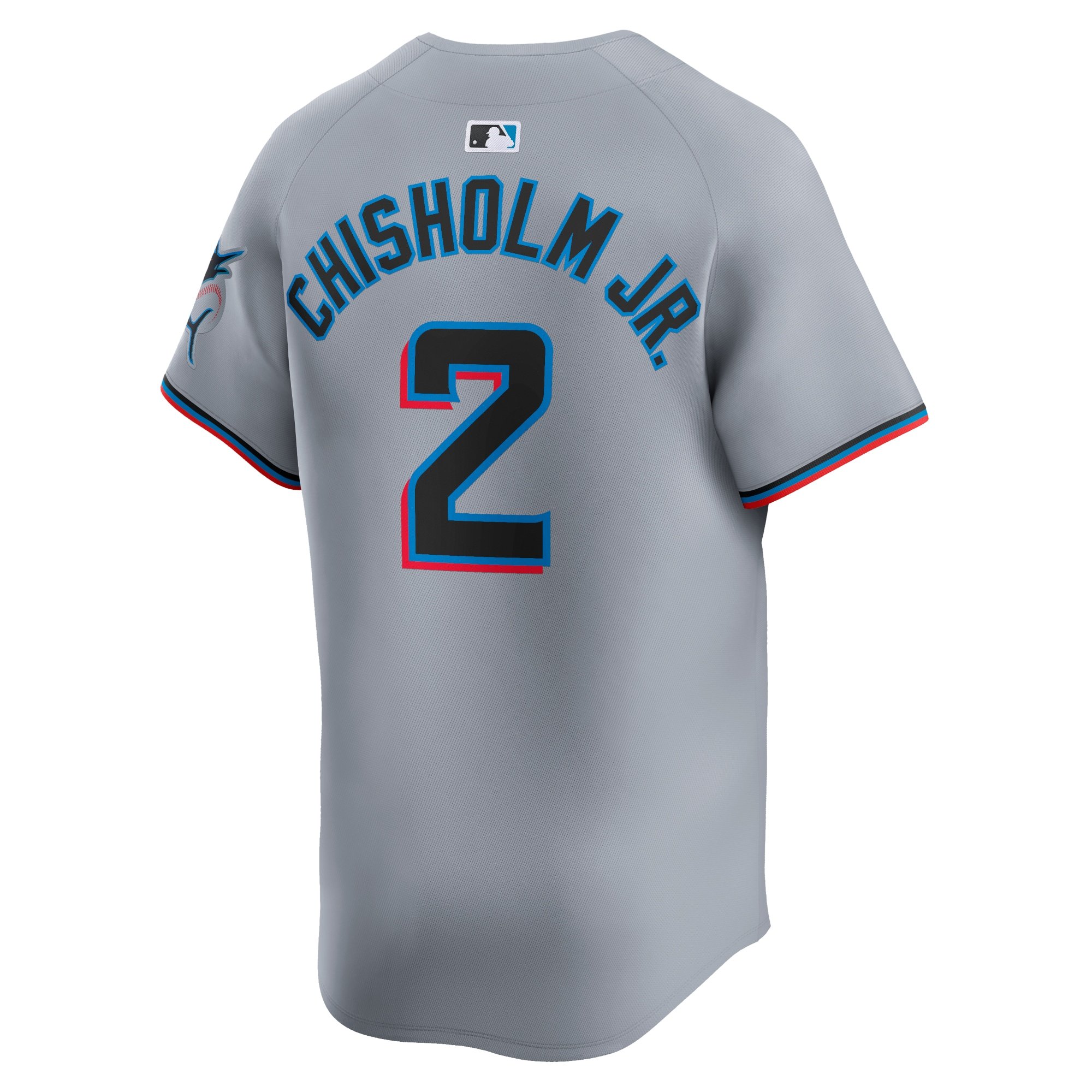 Men's Miami Marlins Jazz Chisholm Jr.  Gray Road Limited Player Jersey