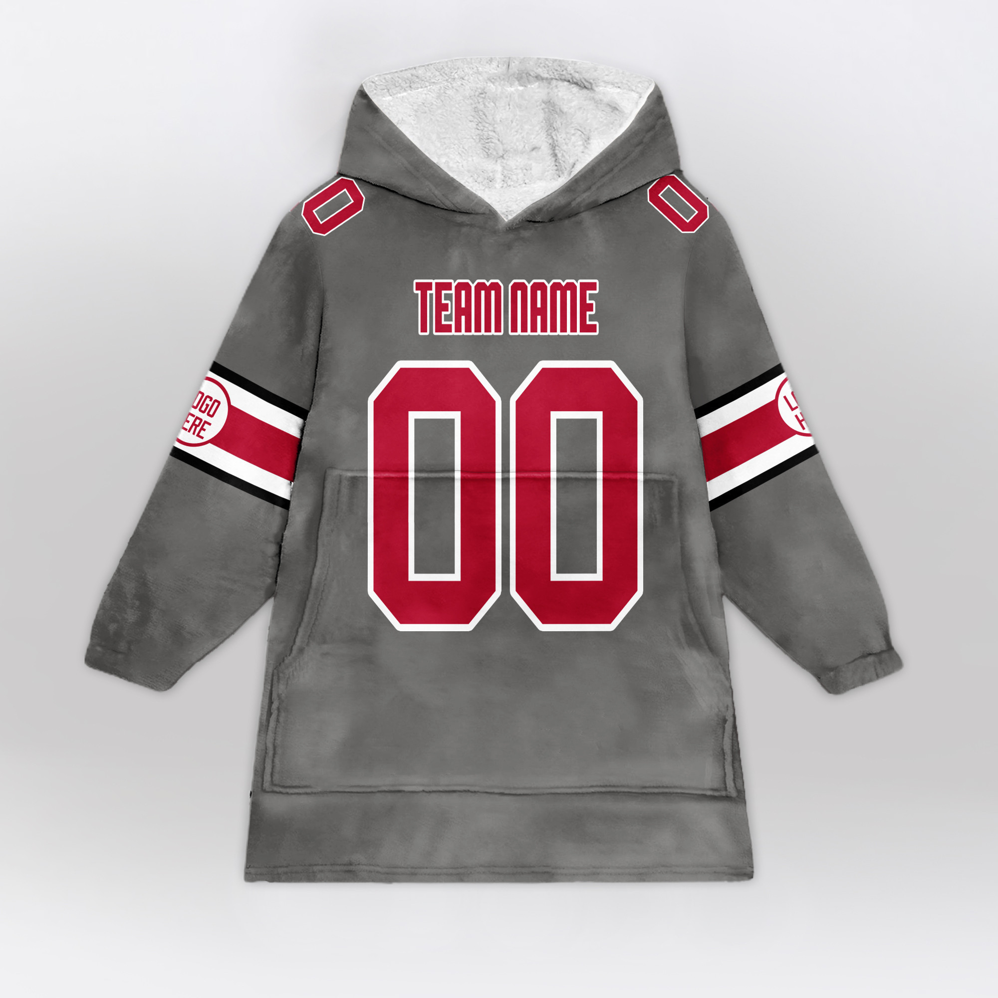 Adult Custom Blanket Hoodie Ohio State Inspired Color