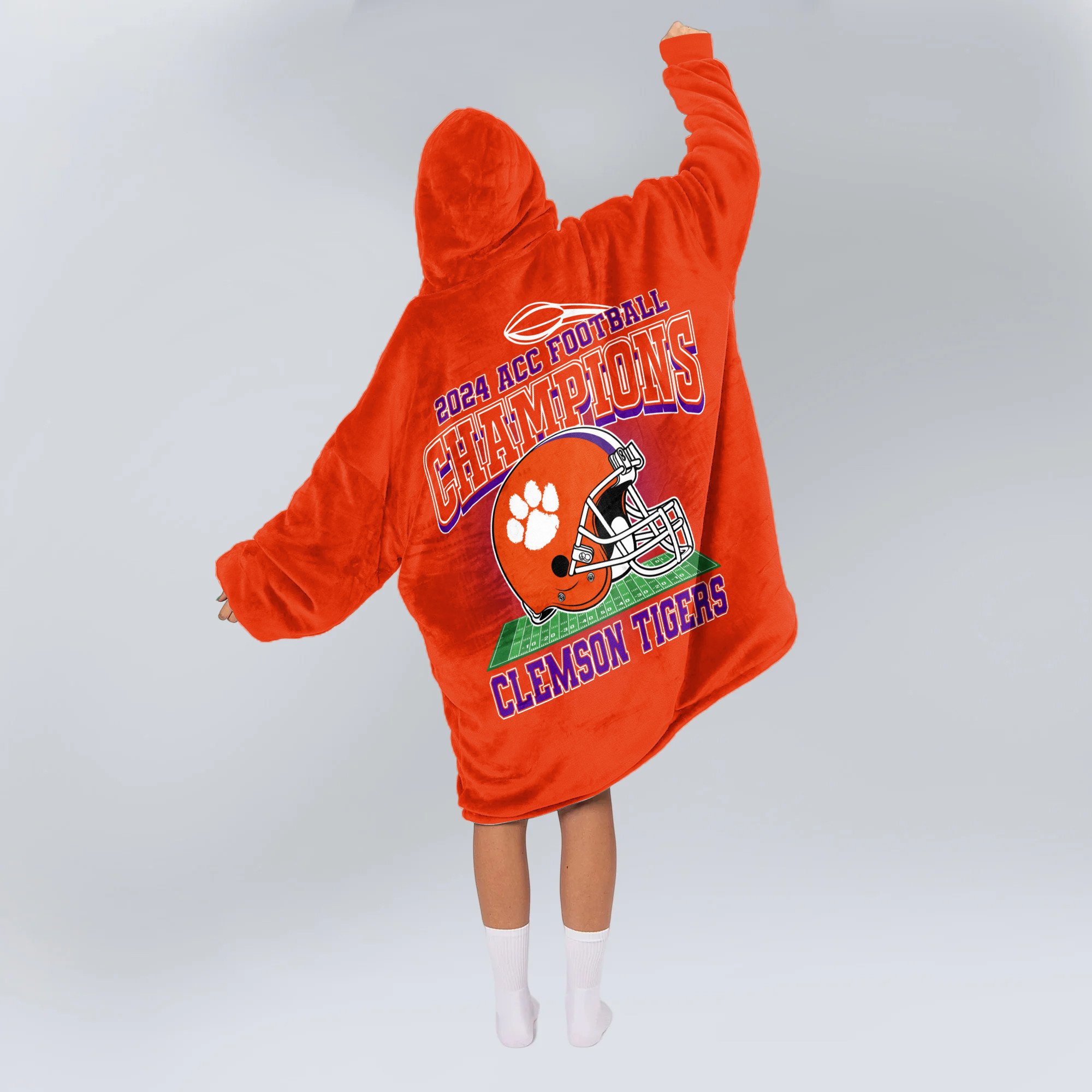 Adult Clemson Football Unisex Blanket Hoodie