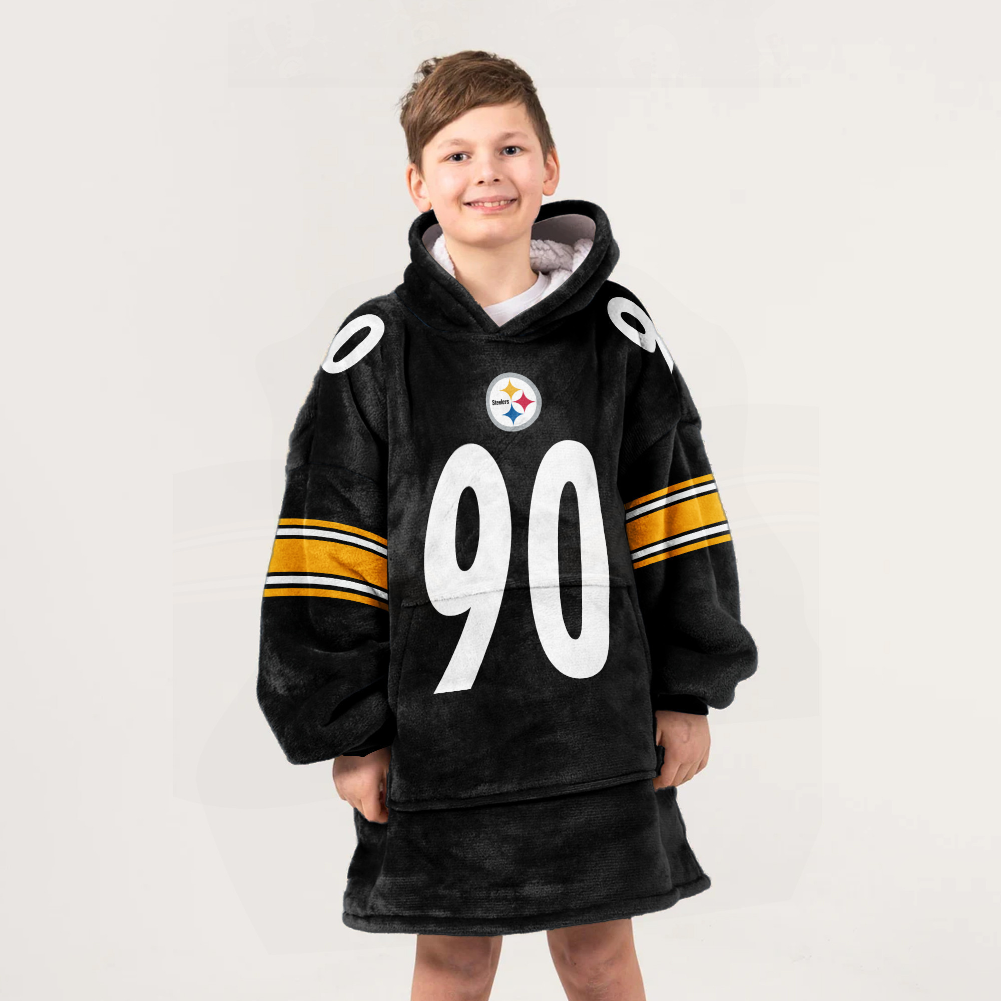 Adult T.J.W 90 Pittsburgh Football Unisex Blanket Hoodie