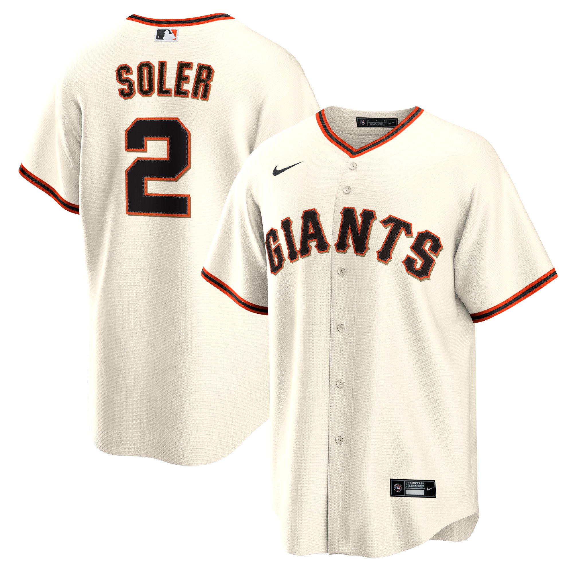 Men's San Francisco Giants Jorge Soler  Cream Home Replica Player Jersey