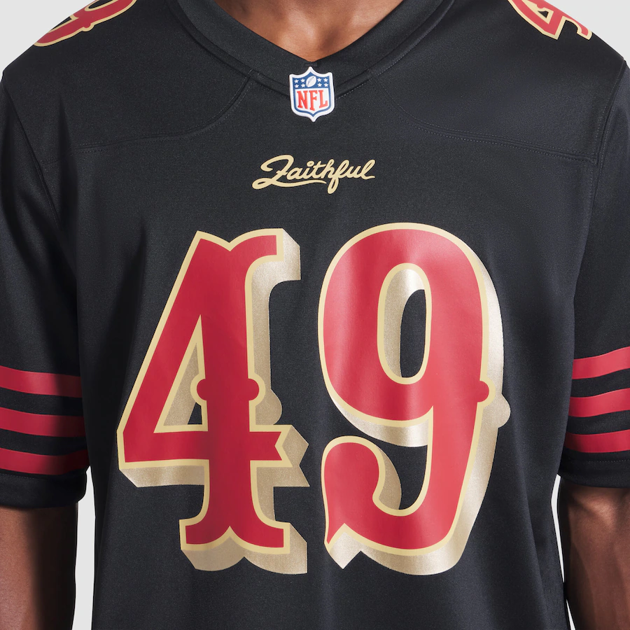 The Faithful #49 San Francisco 49ers 2025 Rivalries Collection Game Jersey - Black