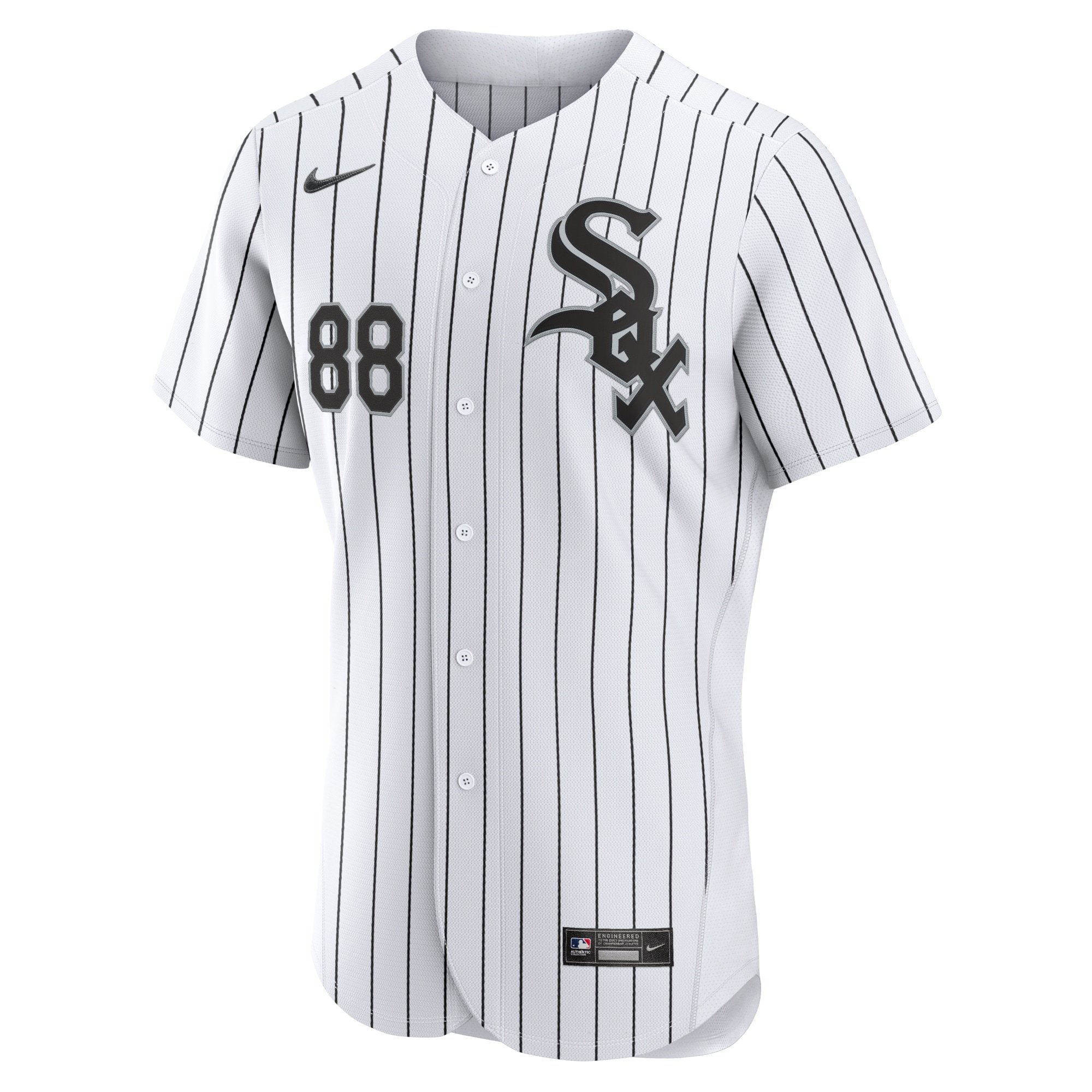 Men's Chicago White Sox Luis Robert  White/Black Home Player Jersey