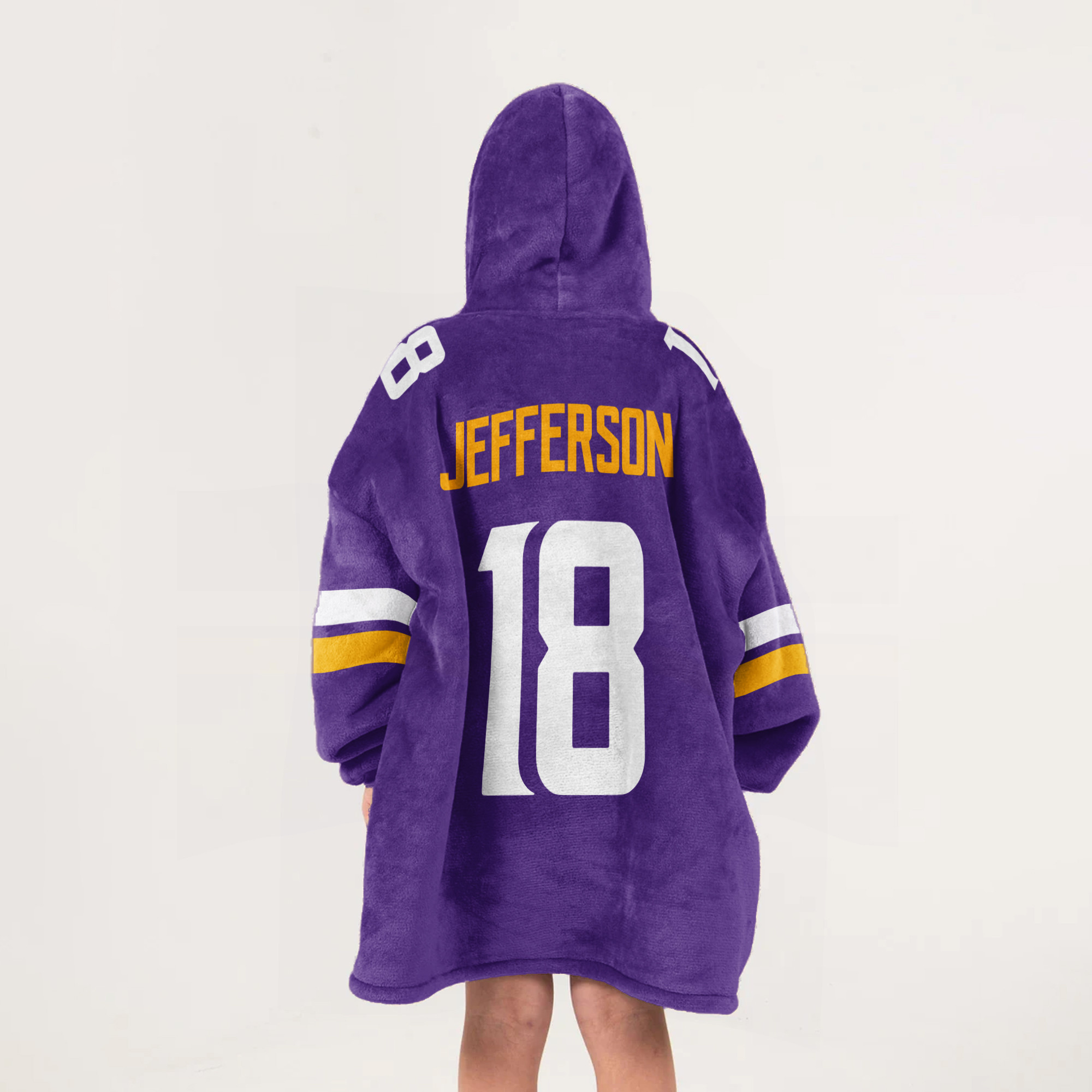 Adult JJ 18 Minnesota Football Unisex Blanket Hoodie