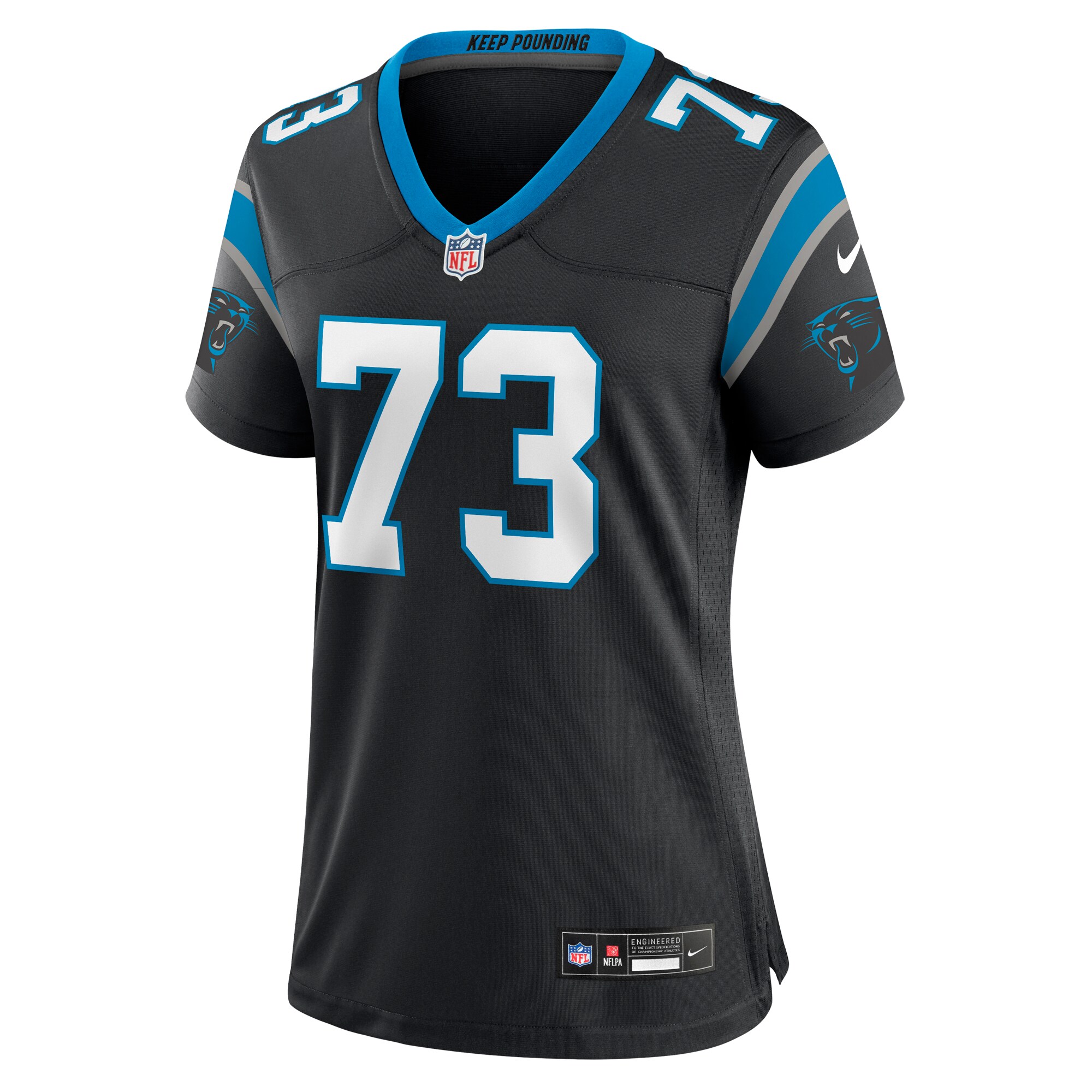 Michael  Carolina Panthers  Women's Team Game Jersey - Black
