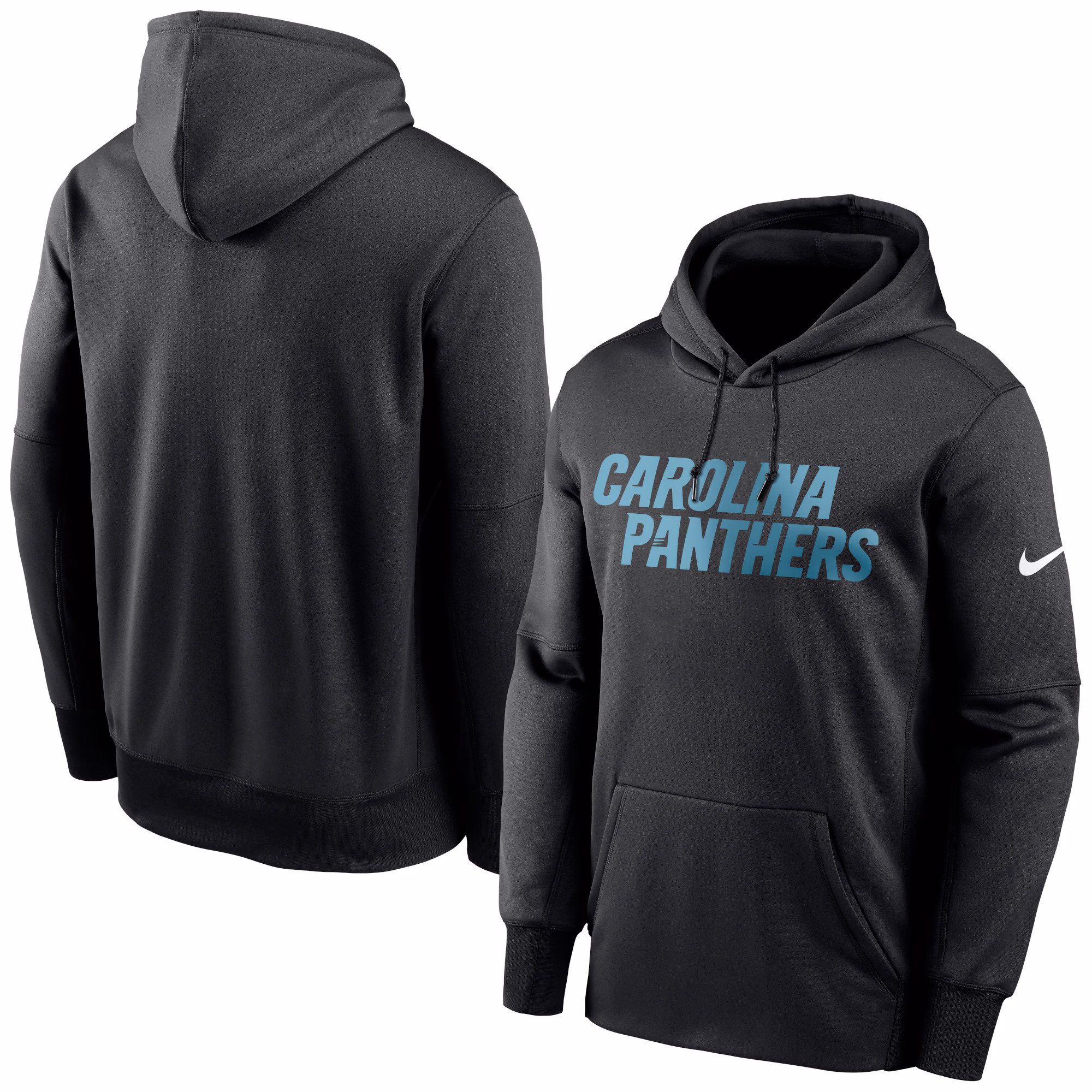 Carolina Panthers Fan Gear Wordmark Performance Pullover Hoodie - Black