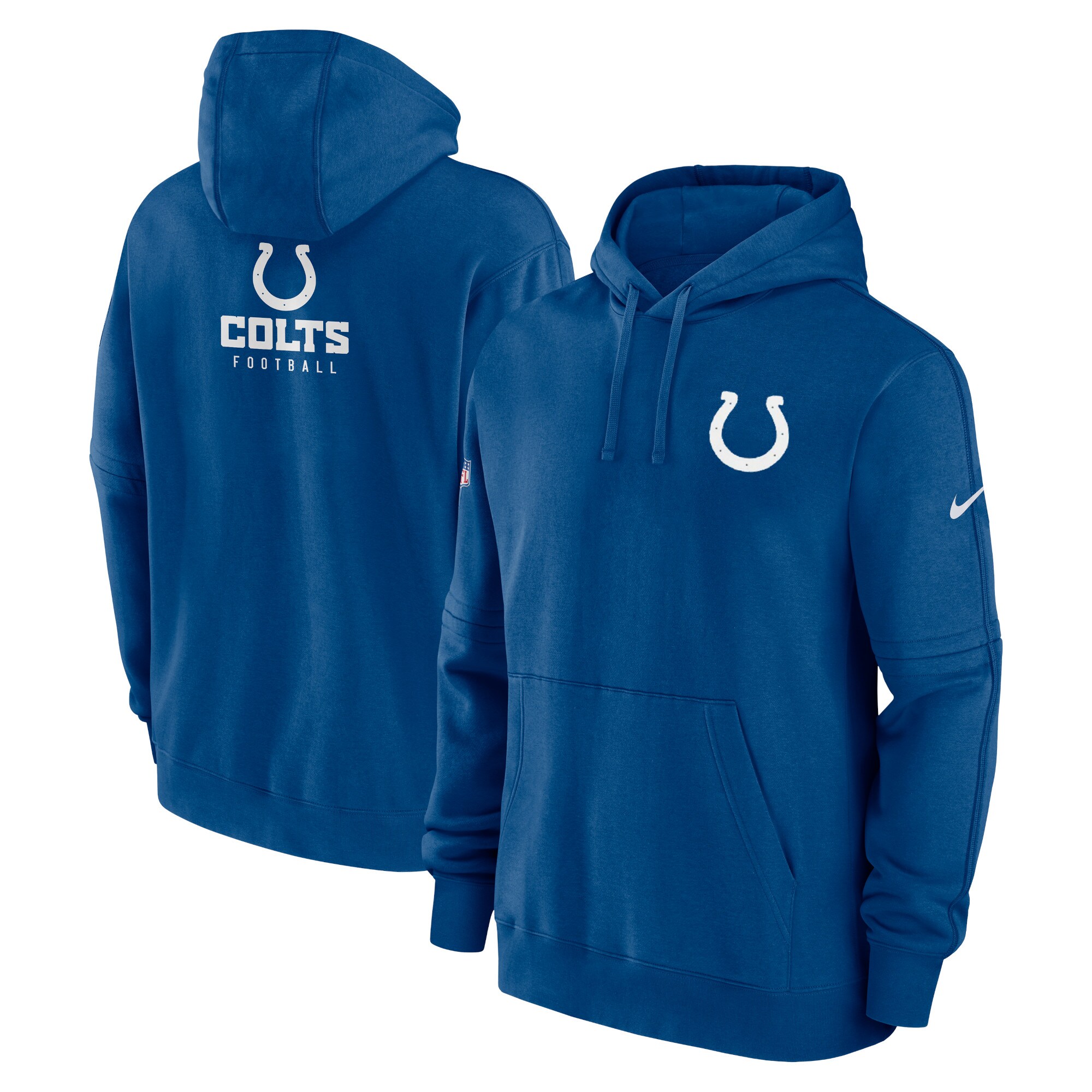 Indianapolis Colts  Sideline Club Fleece Pullover Hoodie - Royal