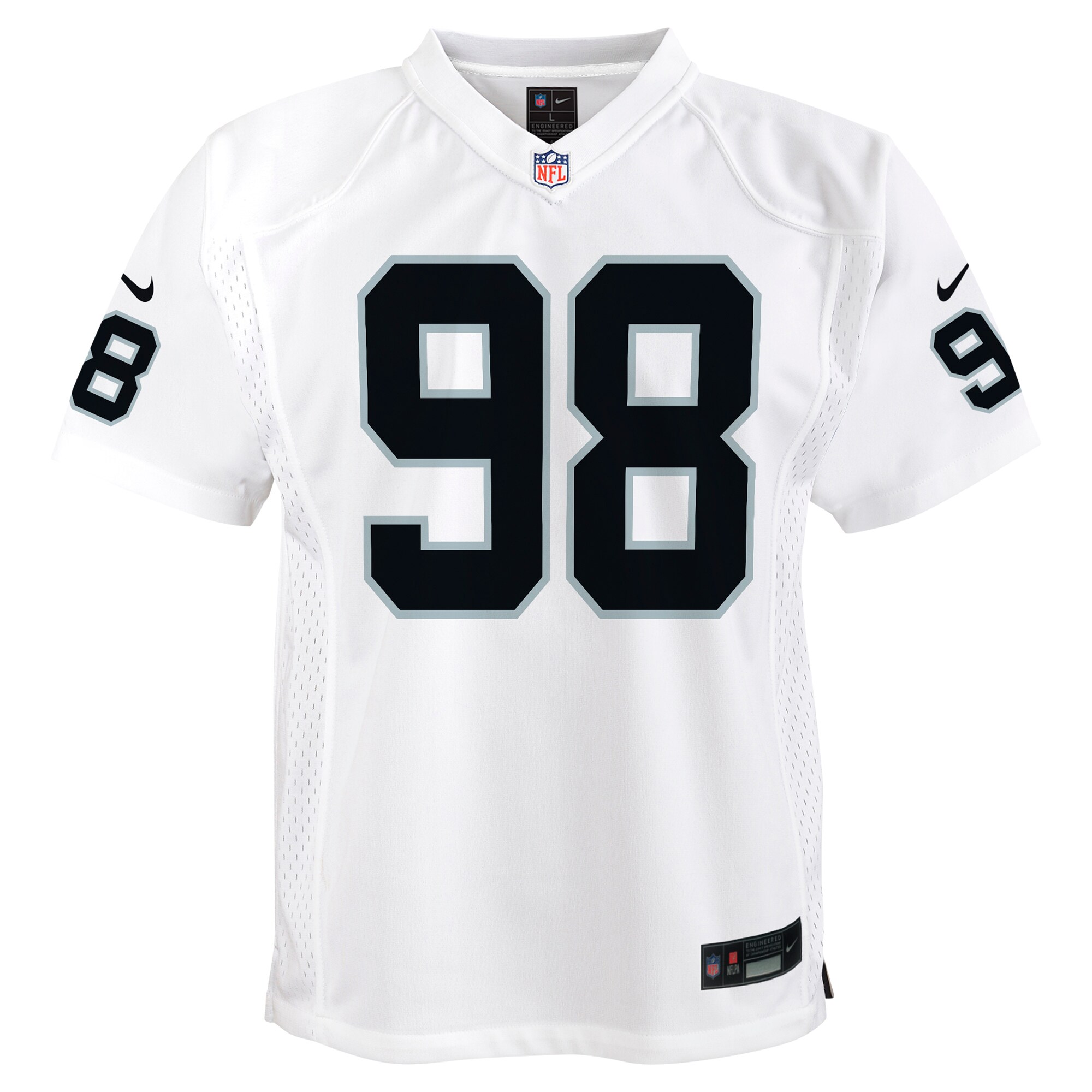 Maxx Crosby Las Vegas Raiders Youth Player Game Jersey - White