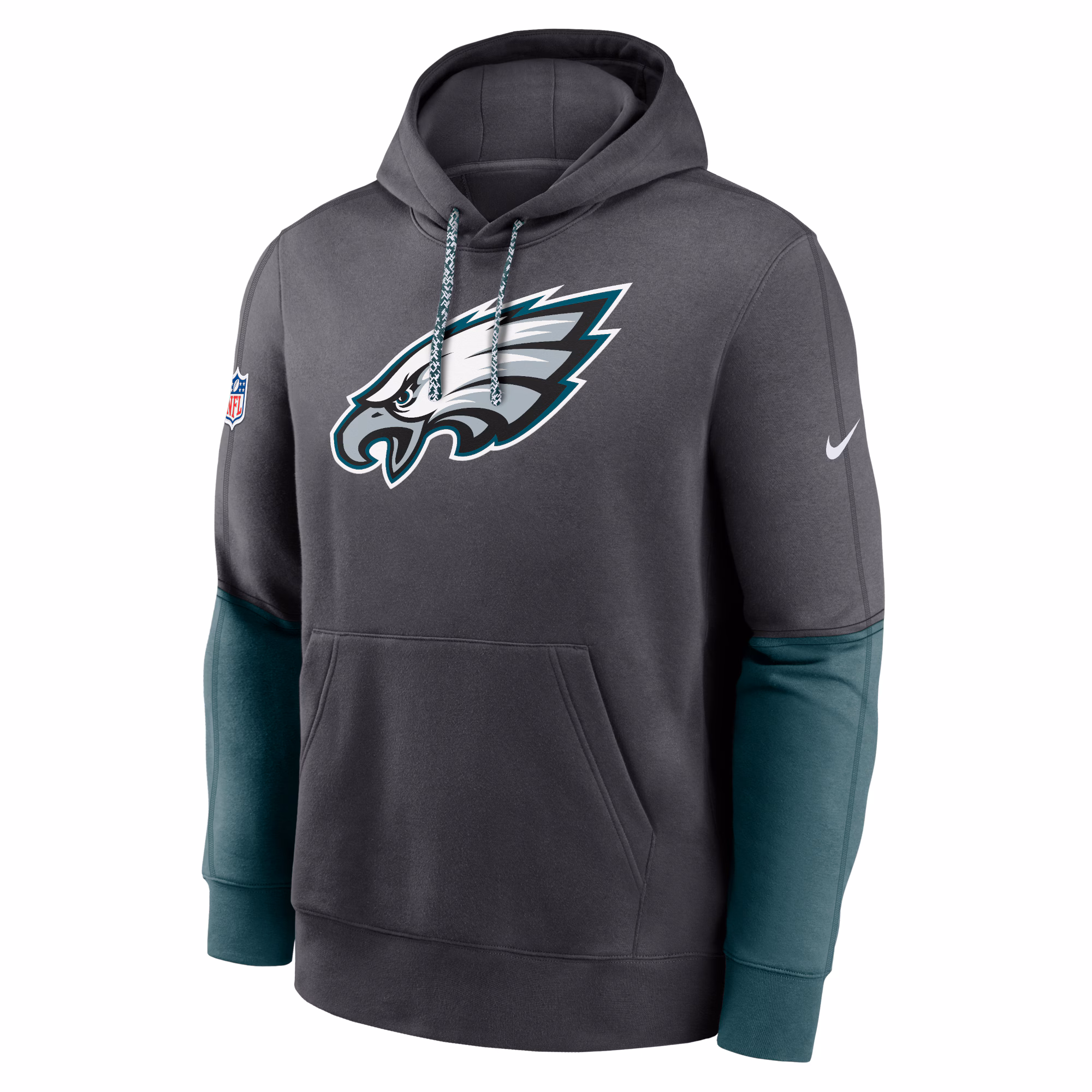 Philadelphia Eagles 2024 Sideline Club Pullover Hoodie - Anthracite