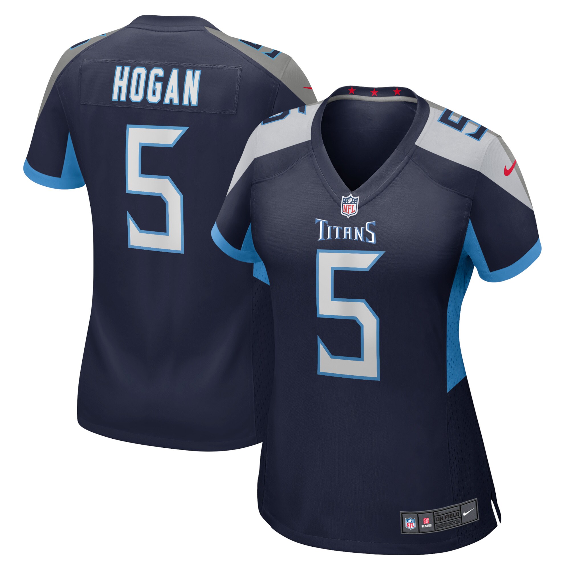 Kevin Hogan Tennessee Titans  Women's Home Game Player Jersey - Navy